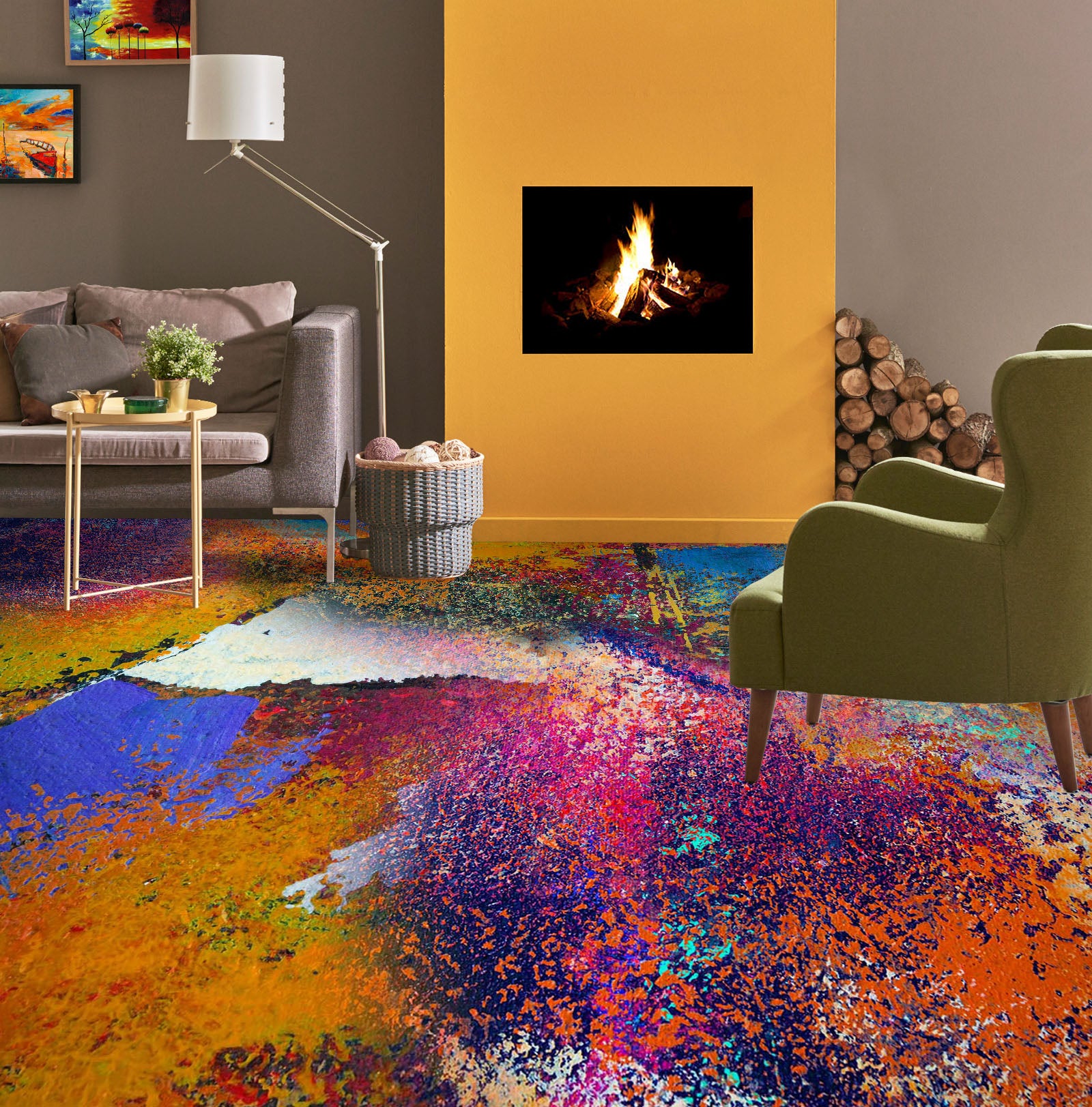 3D Free Art Paints 1228 Floor Mural Wallpaper Murals Self-Adhesive Removable Print Epoxy