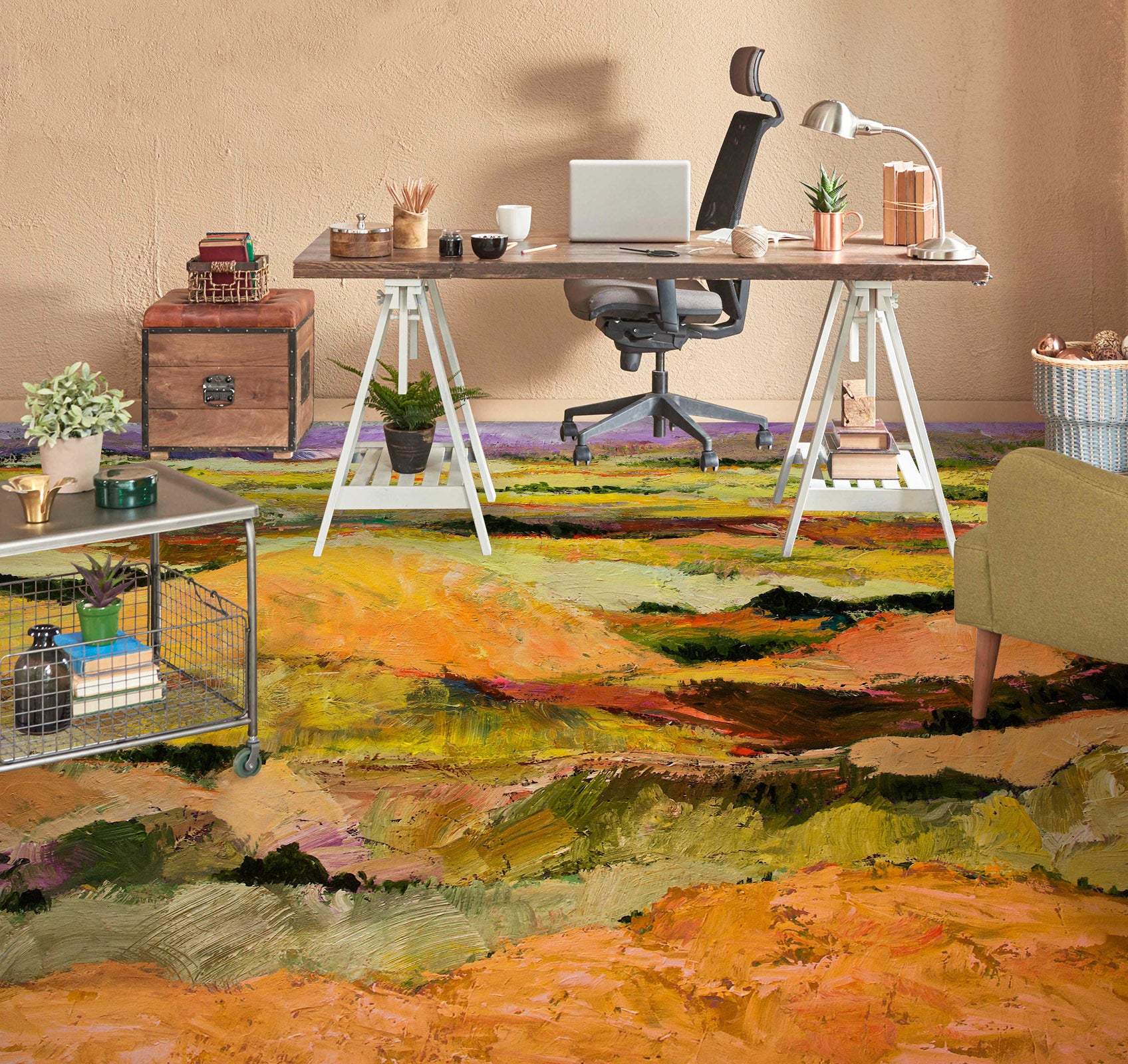 3D Brown Texture 9926 Allan P. Friedlander Floor Mural Wallpaper Murals Self-Adhesive Removable Print Epoxy