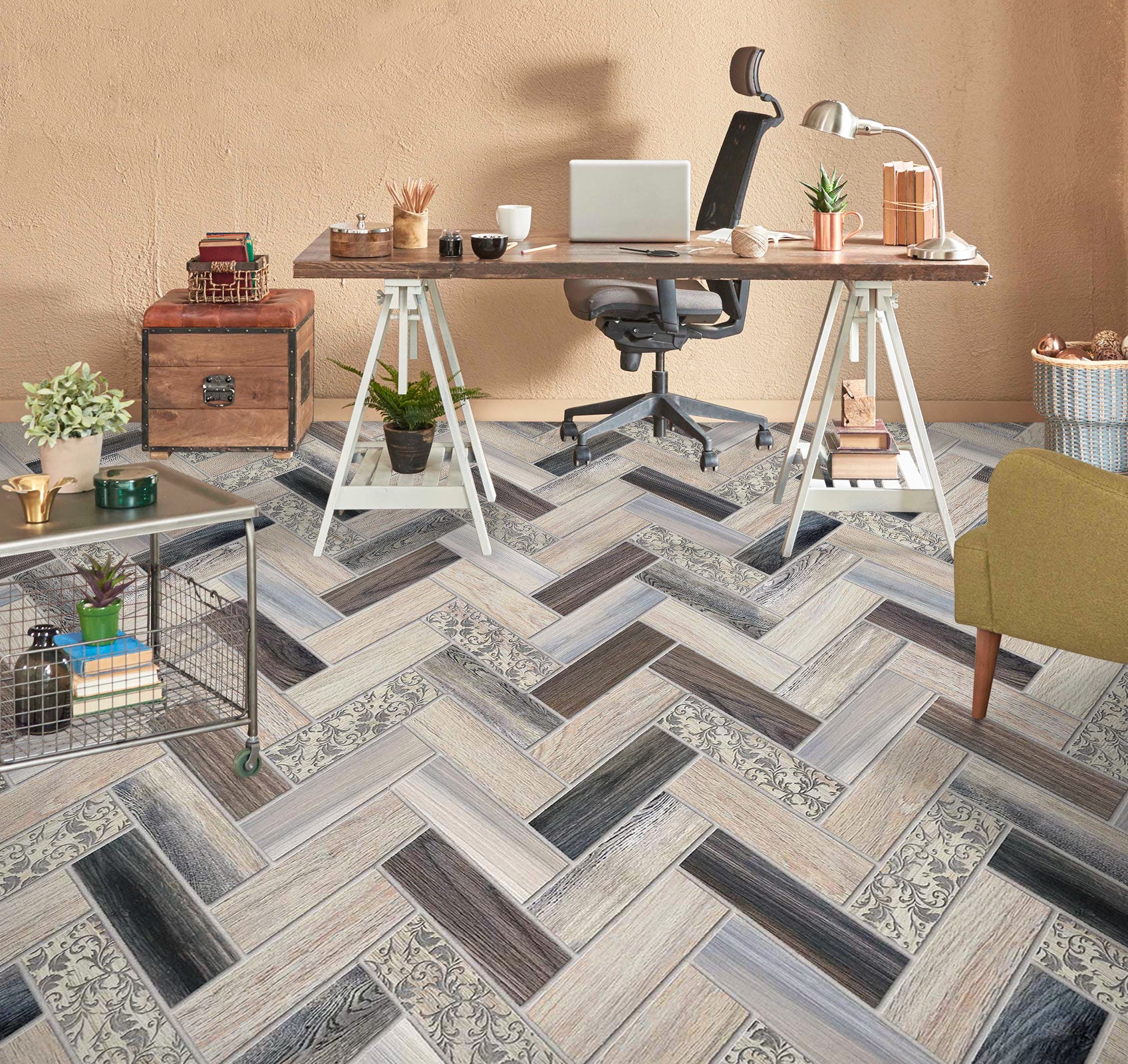 3D Wood Grain Art 679 Floor Mural Wallpaper Murals Rug & Mat Print Epoxy waterproof bath floor