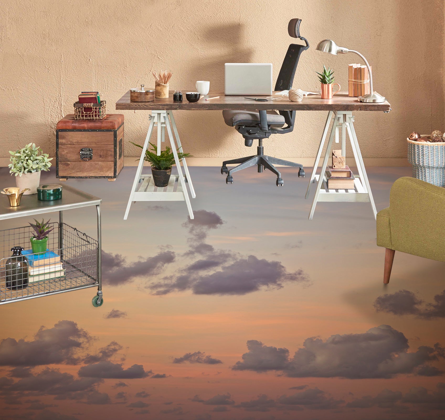 3D Sky Clouds 9841 Assaf Frank Floor Mural Wallpaper Murals Self-Adhesive Removable Print Epoxy