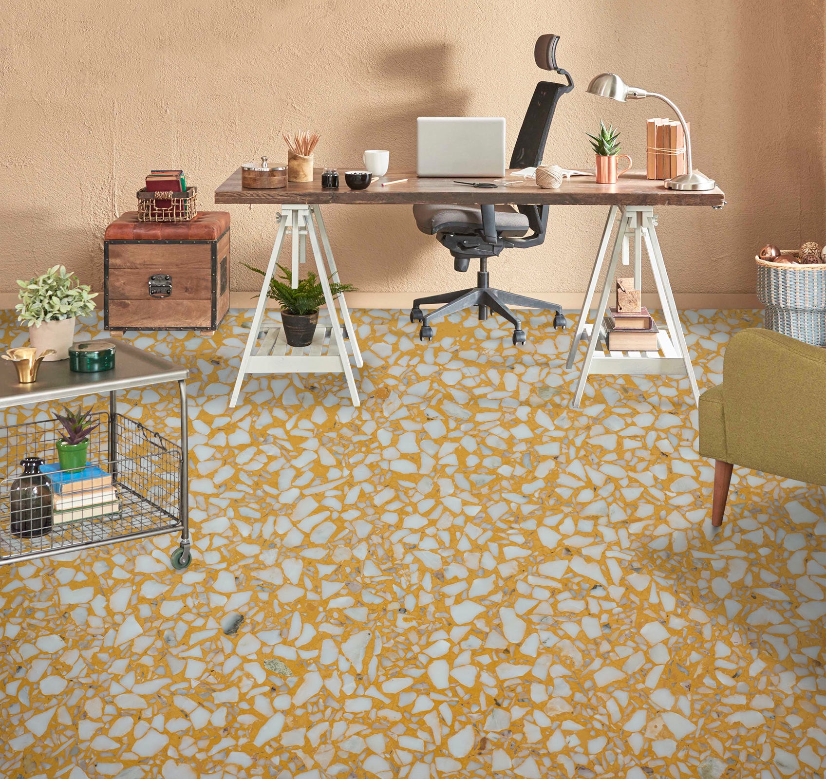 3D White Fragmented Marble 1315 Floor Mural Wallpaper Murals Self-Adhesive Removable Print Epoxy