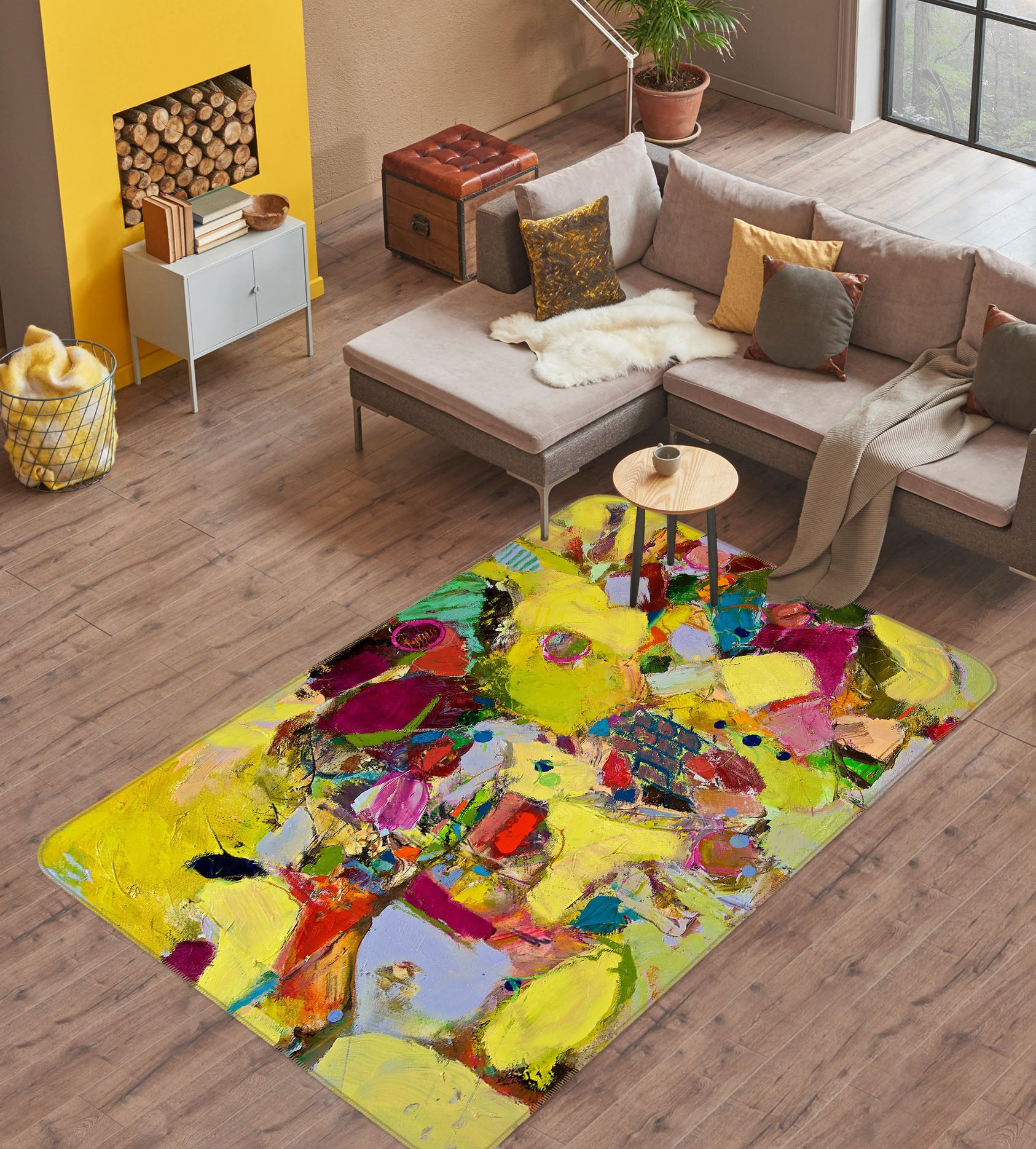 3D Brilliant Colors 1065 Allan P. Friedlander Rug Non Slip Rug Mat