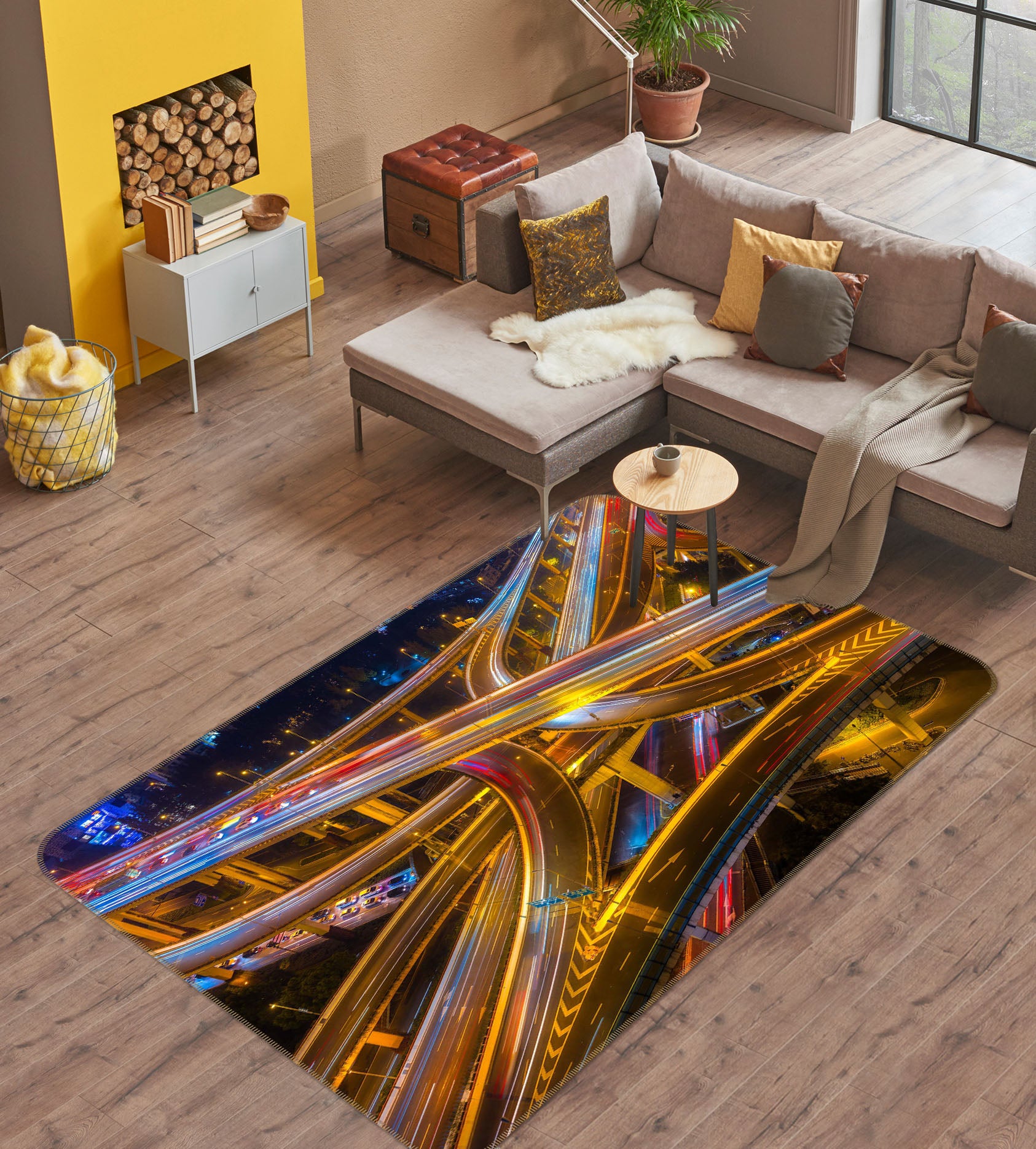 3D Transportation Hub 1178 Marco Carmassi Rug Non Slip Rug Mat