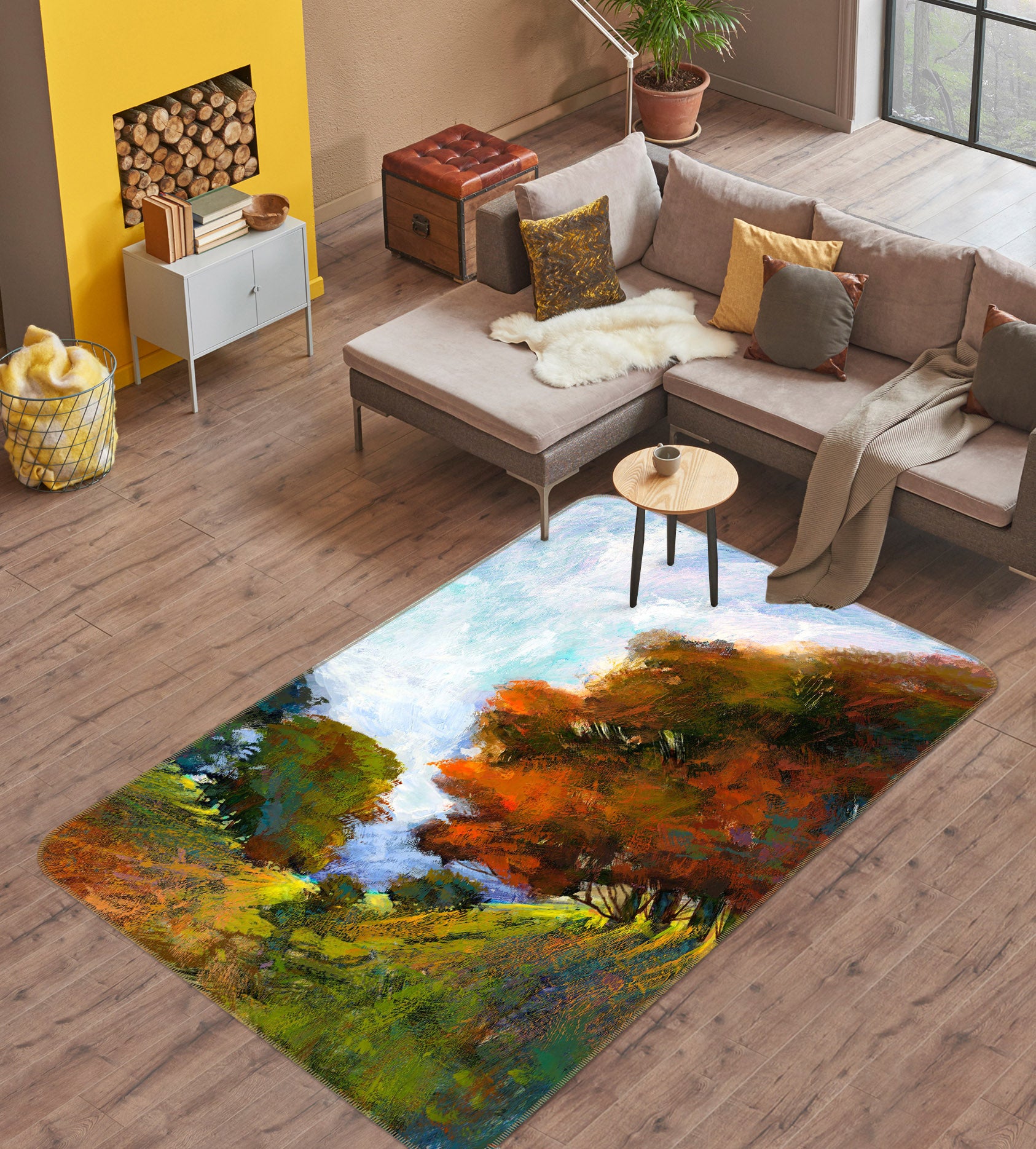 3D Sunny Forest 1114 Michael Tienhaara Rug Non Slip Rug Mat