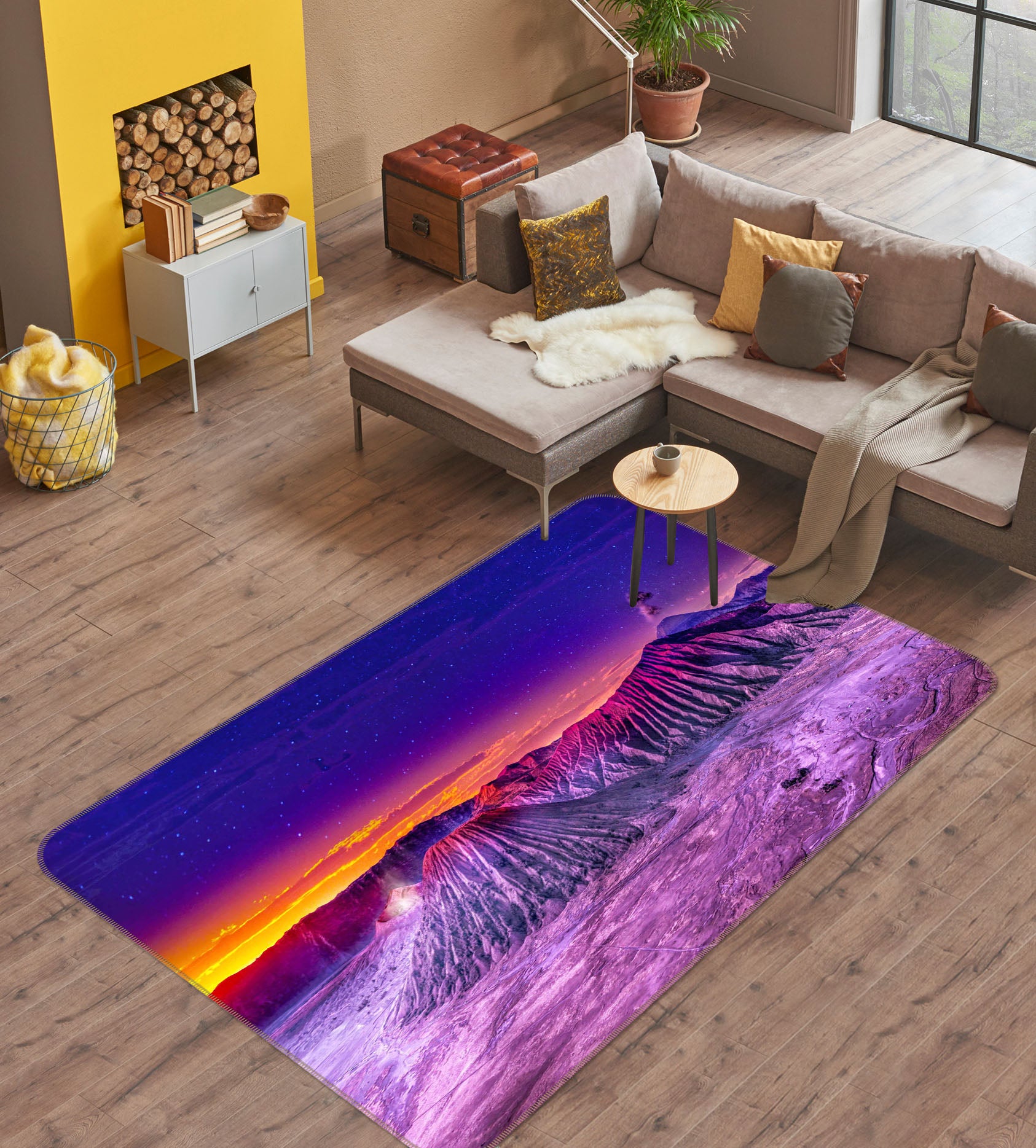 3D Purple ea Water 1134 Marco Carmassi Rug Non Slip Rug Mat