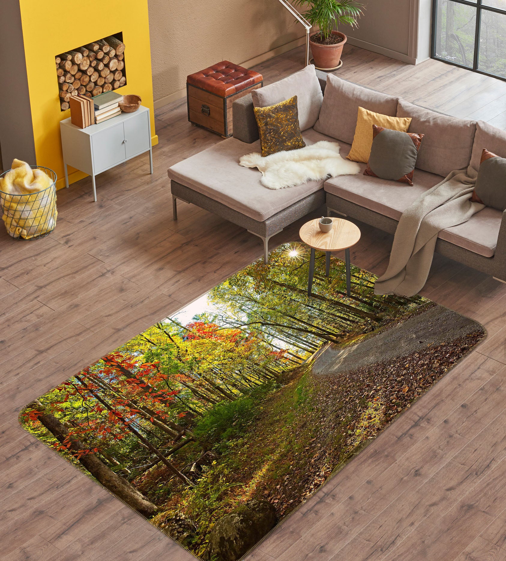 3D Forest Park 1116 Kathy Barefield Rug Non Slip Rug Mat