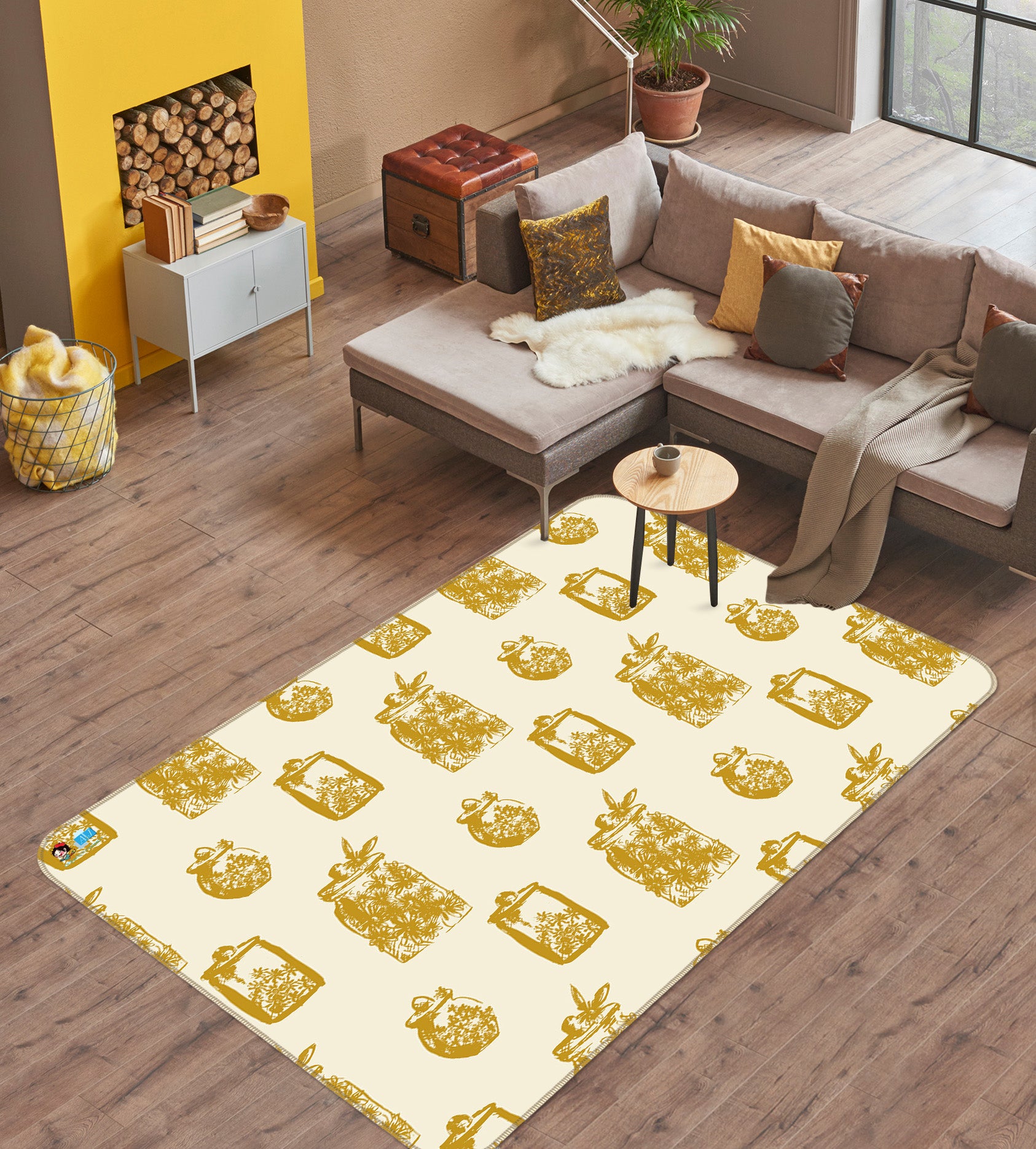 3D Jar Pattern 107117 Kashmira Jayaprakash Rug Non Slip Rug Mat