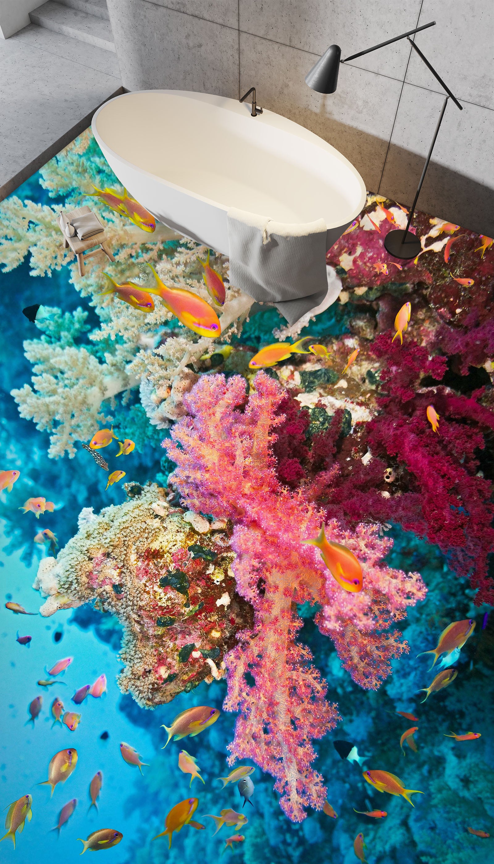 3D Beautiful Seaweed 197 Floor Mural Wallpaper Murals Rug & Mat Print Epoxy waterproof bath floor