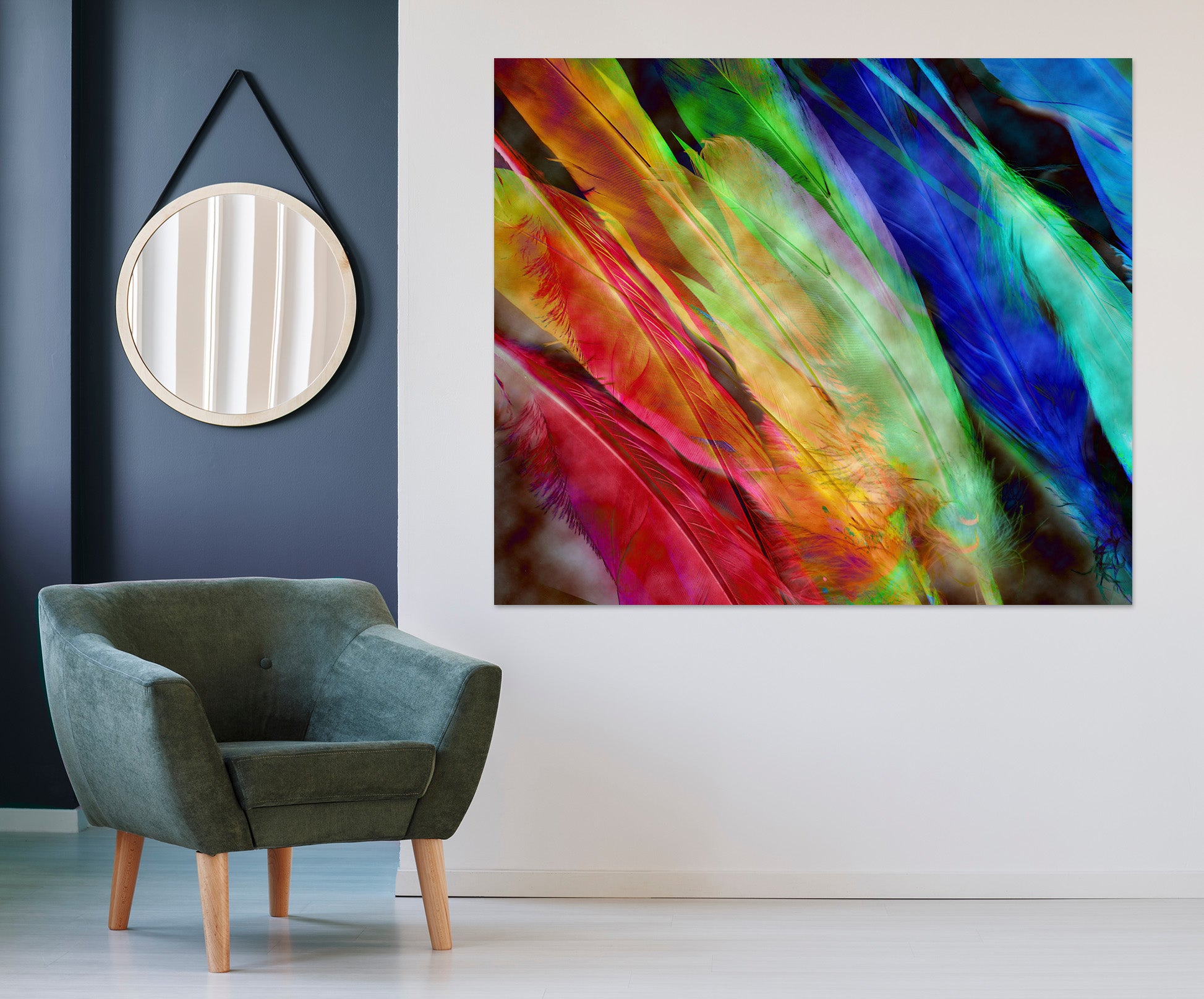 3D Colored Feathers 71105 Shandra Smith Wall Sticker