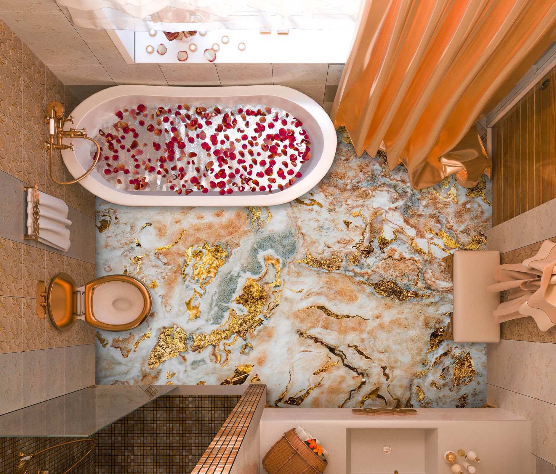 3D Fantasy And Gorgeous 983 Floor Mural