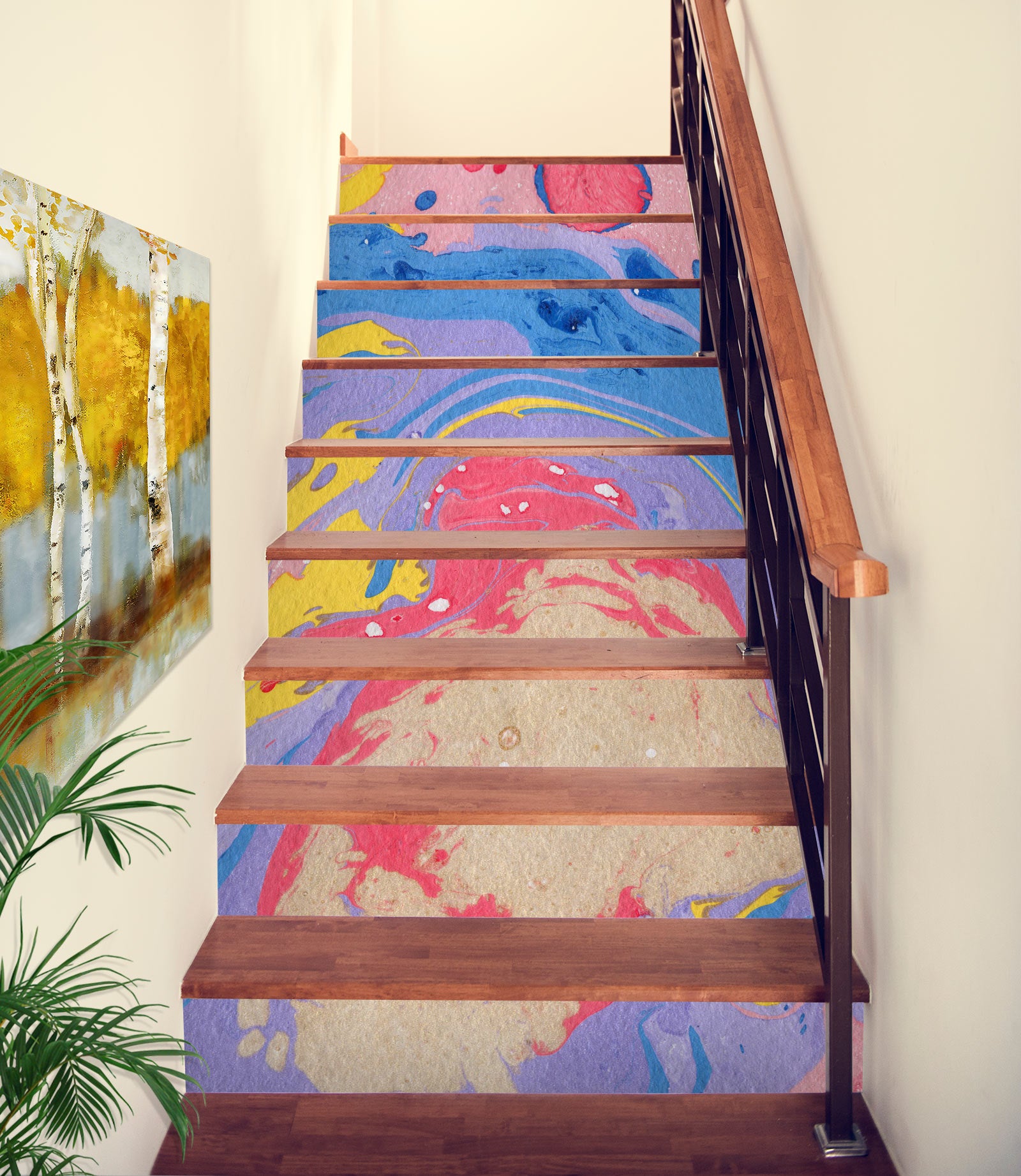 3D Colored Artistic Graffiti 219 Stair Risers