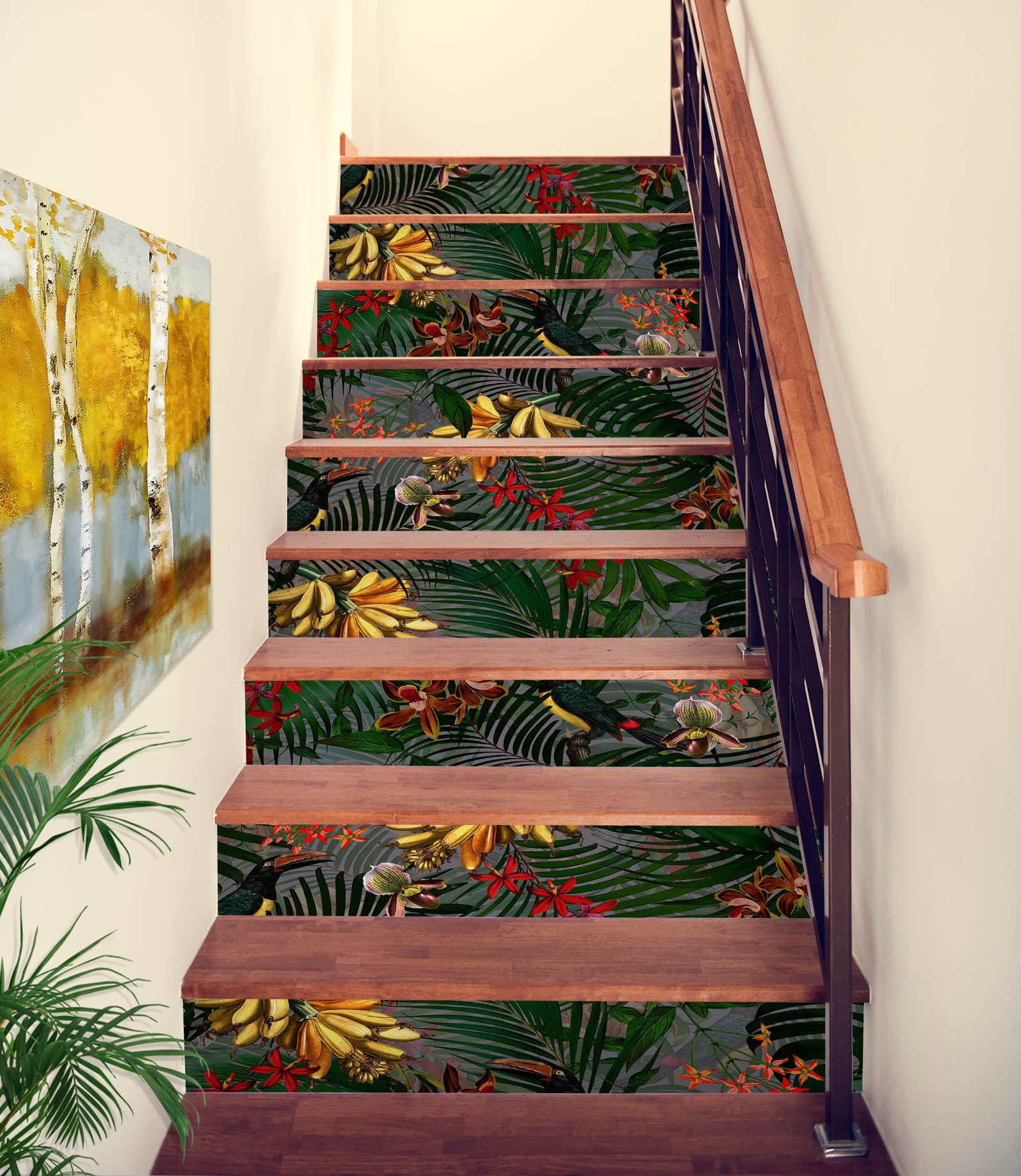 3D Bush Leaves 10425 Uta Naumann Stair Risers