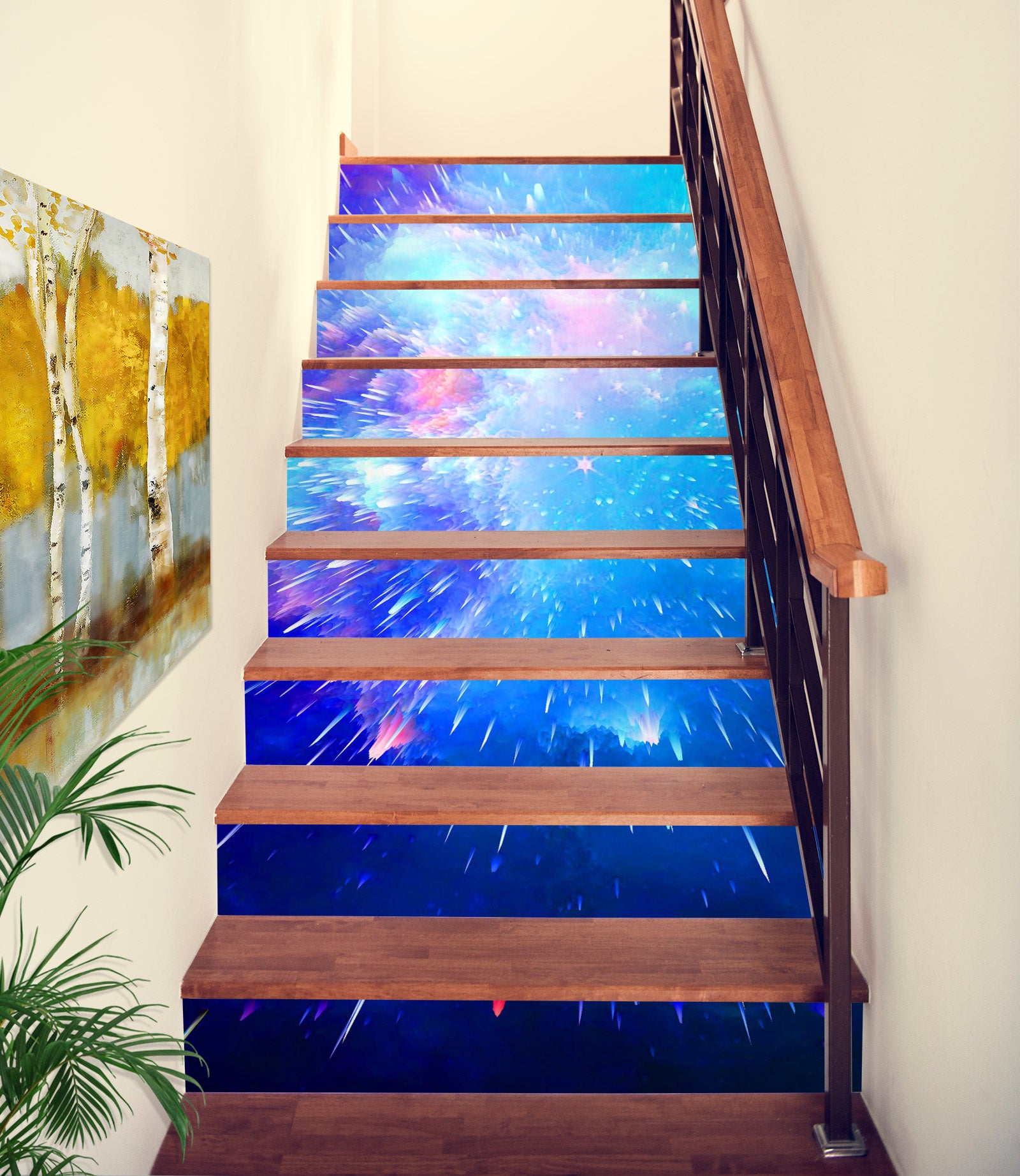 3D Dazzle Bloom 197 Stair Risers