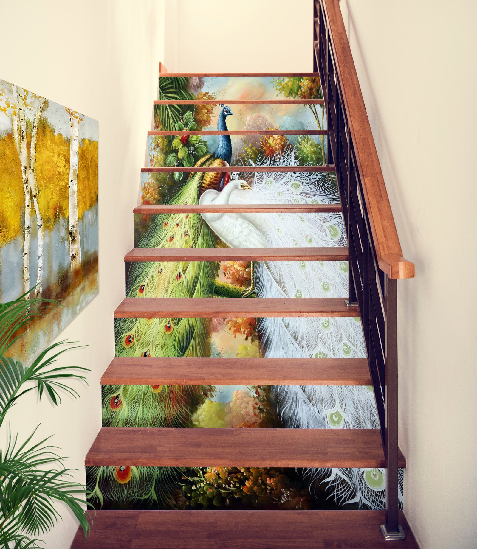 3D Noble Peacock 242 Stair Risers