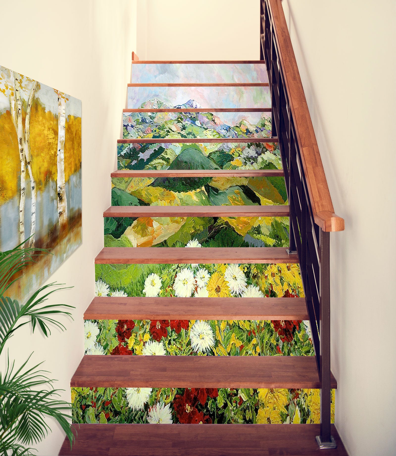3D Flowers Hillside 89181 Allan P. Friedlander Stair Risers