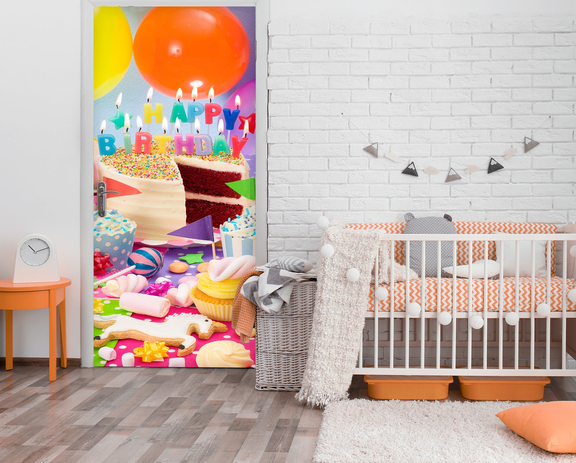 3D Birthday Party Cake 10746 Assaf Frank Door Mural