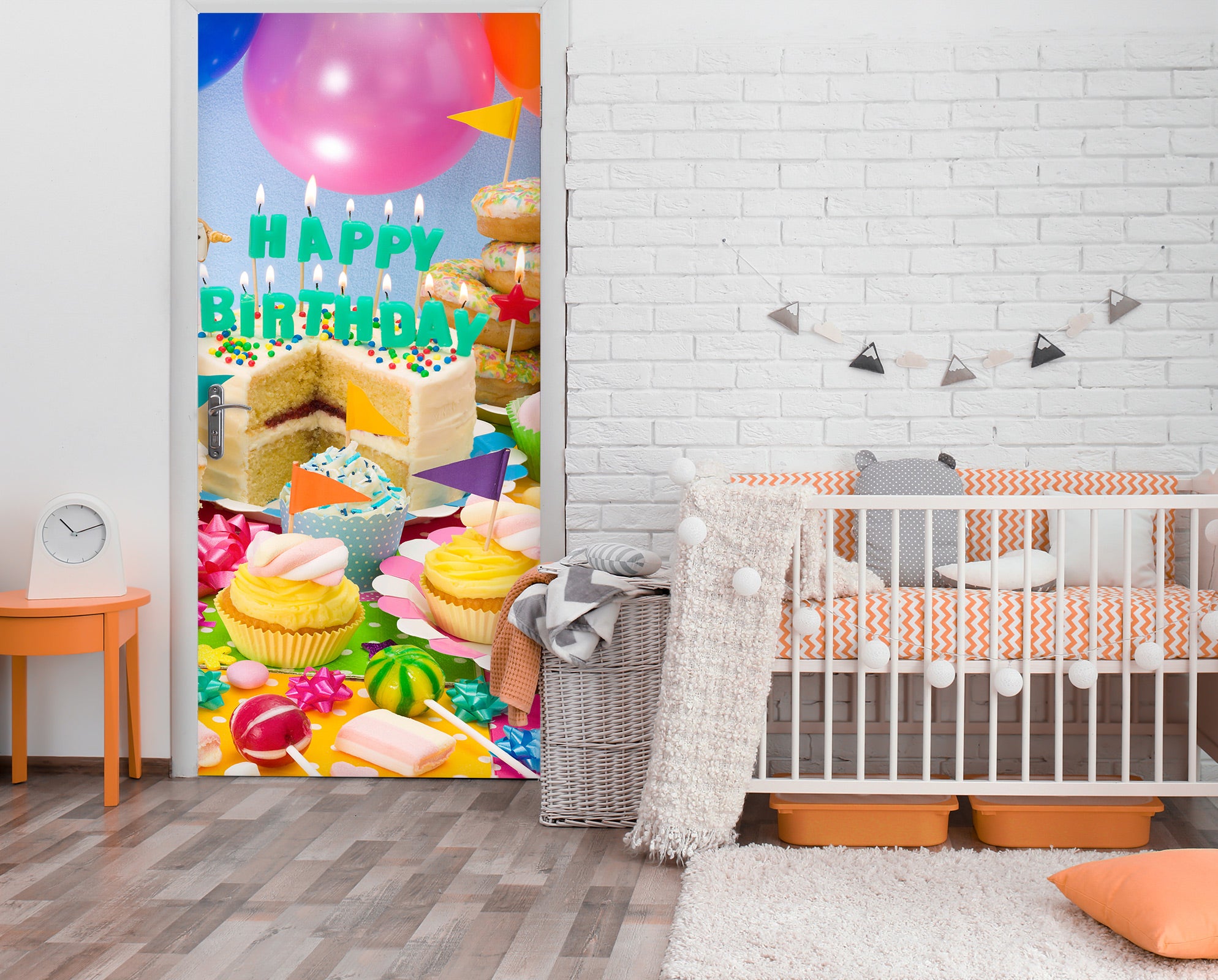 3D Birthday Cake 10747 Assaf Frank Door Mural