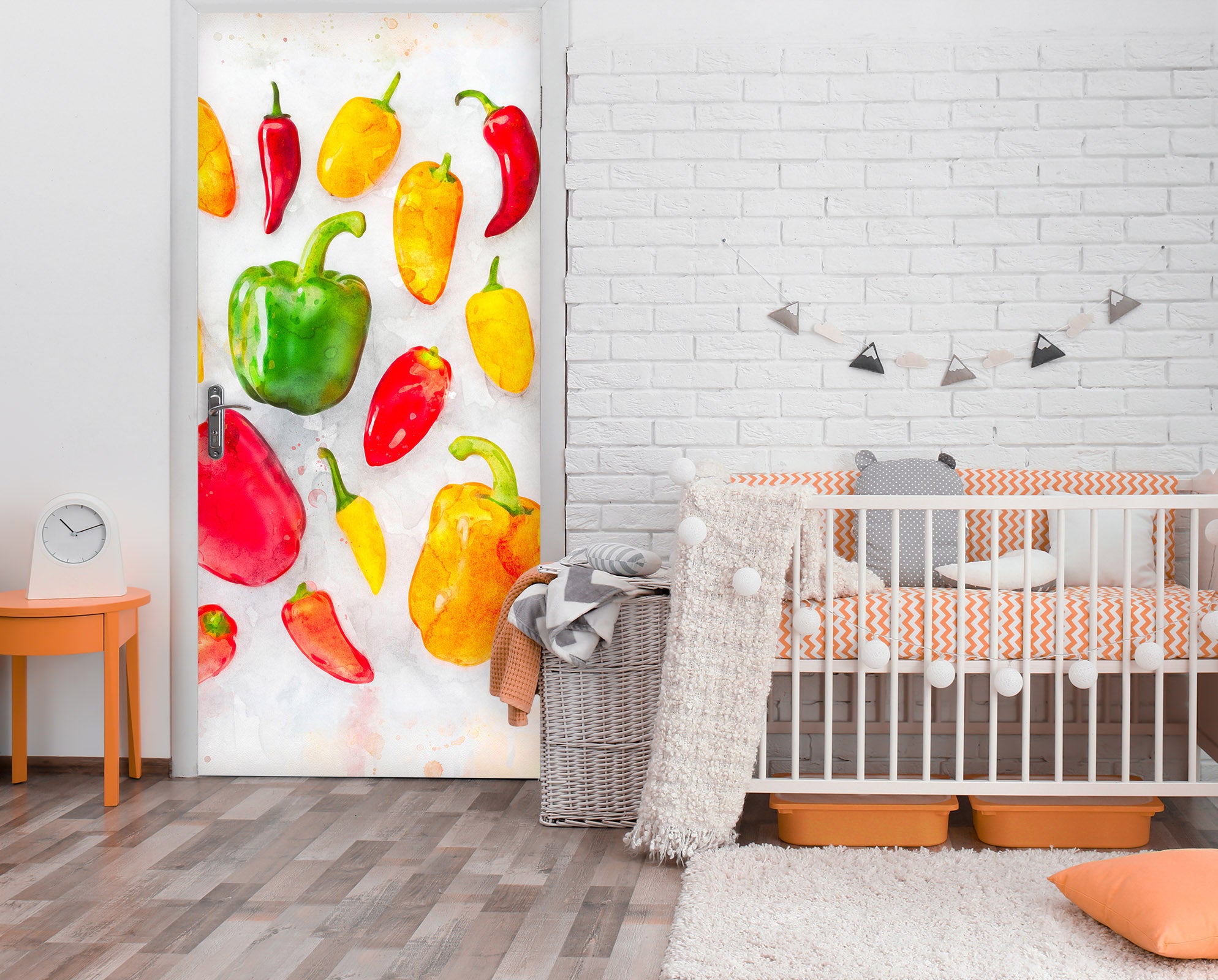3D Vegetable Chili 101165 Assaf Frank Door Mural