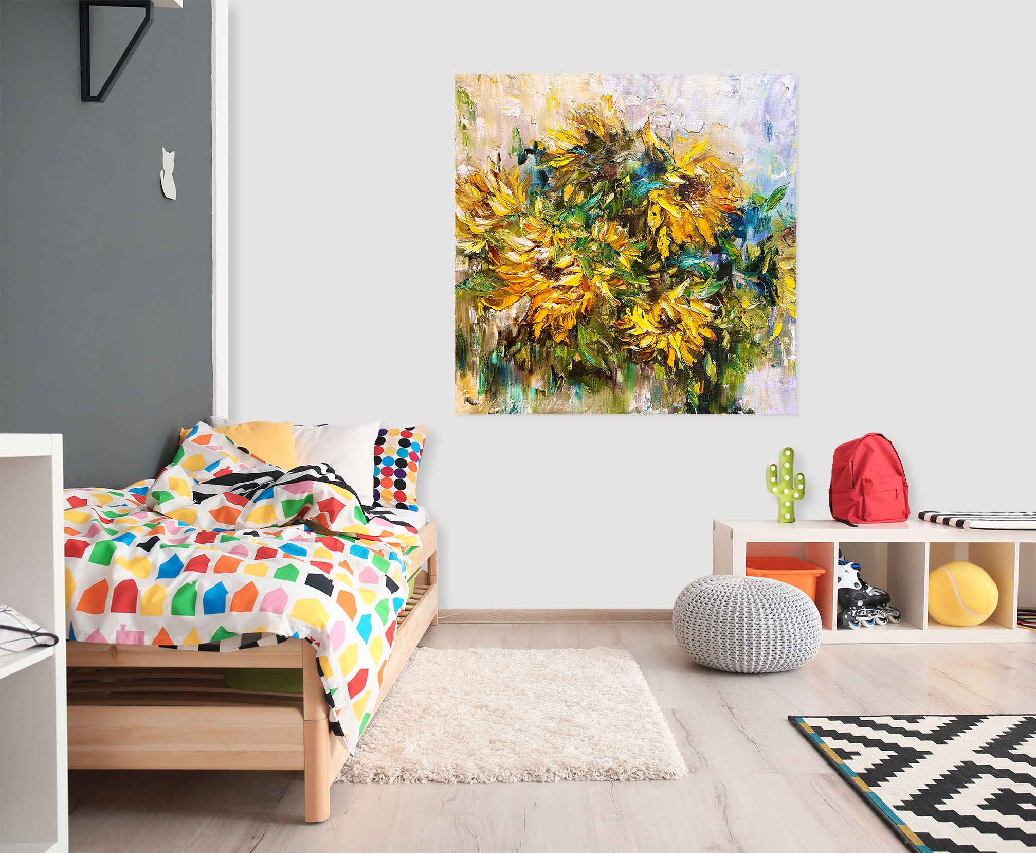 3D Yellow Sunflower 808 Skromova Marina Wall Sticker