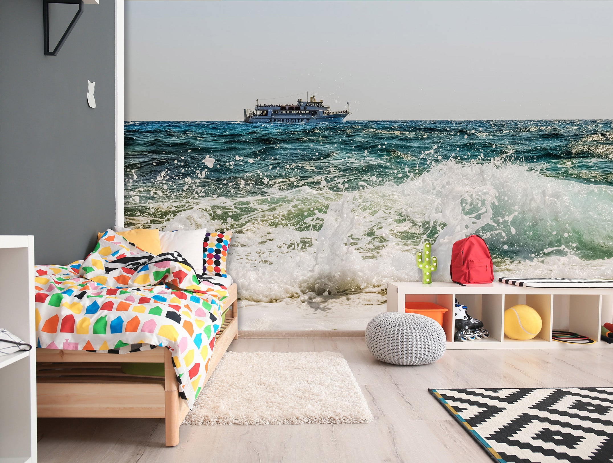 3D Wave Cruise 262 Vehicle Wall Murals