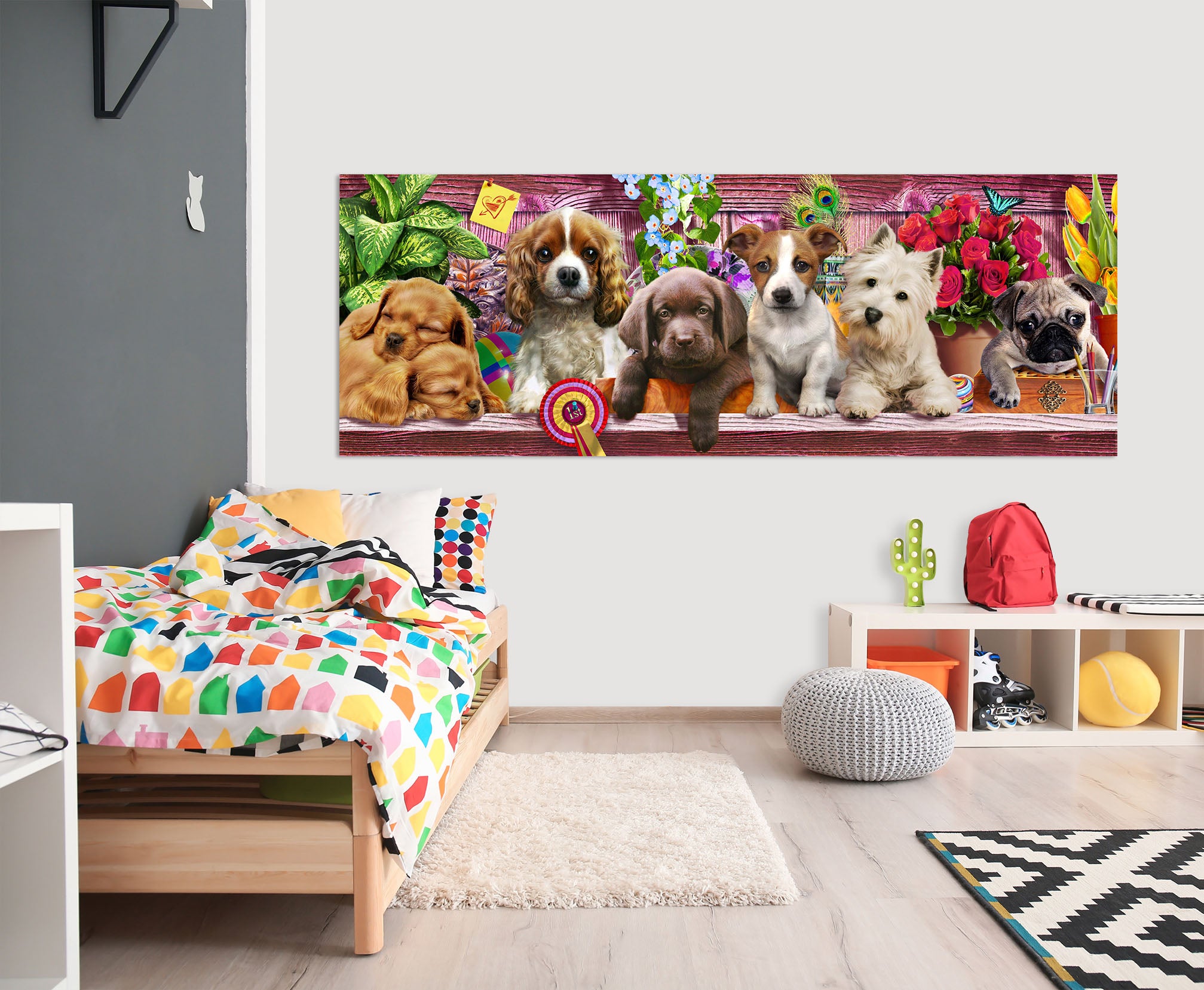 3D Lazy Dog 015 Adrian Chesterman Wall Sticker