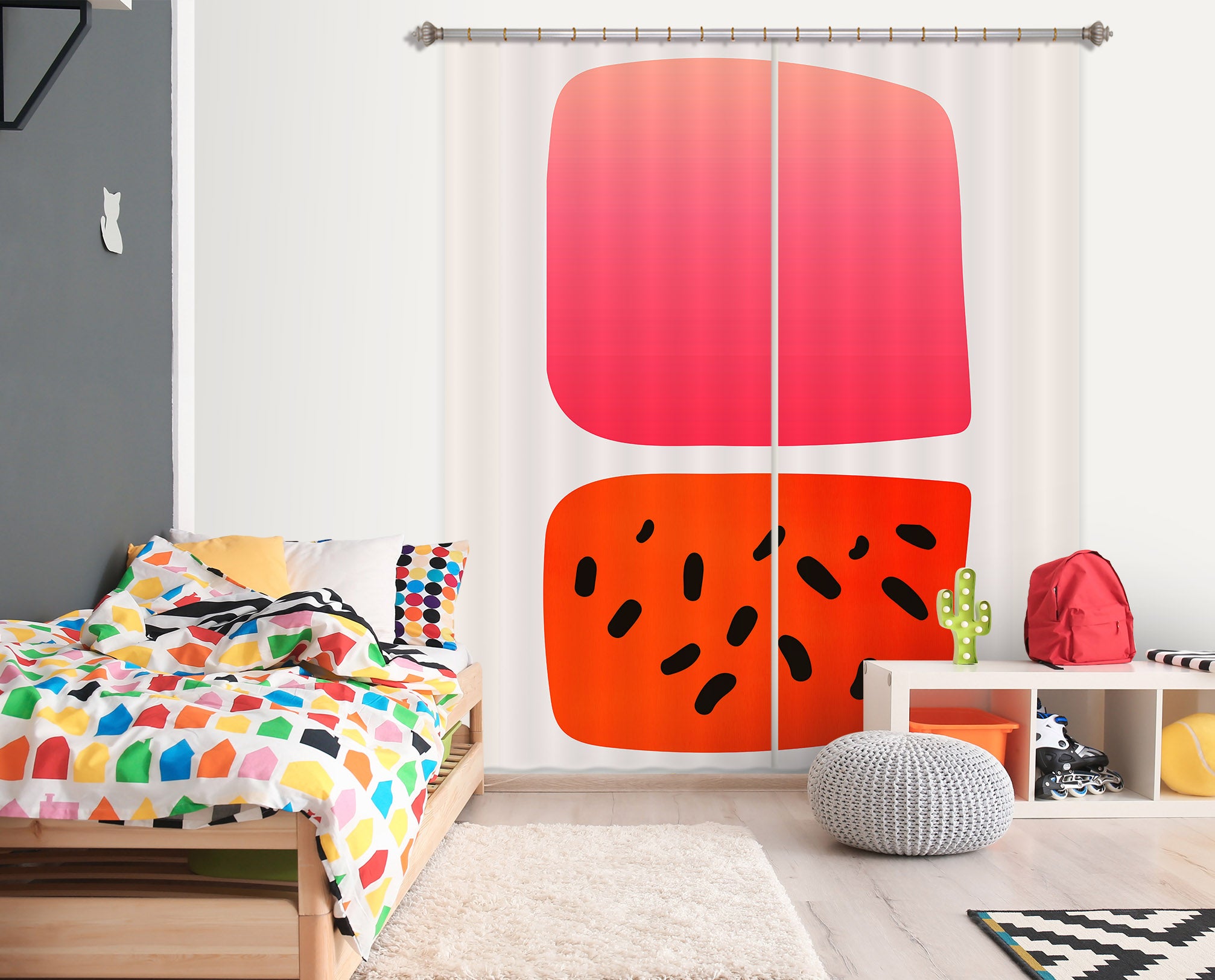 3D Square Pattern 1006 Boris Draschoff Curtain Curtains Drapes