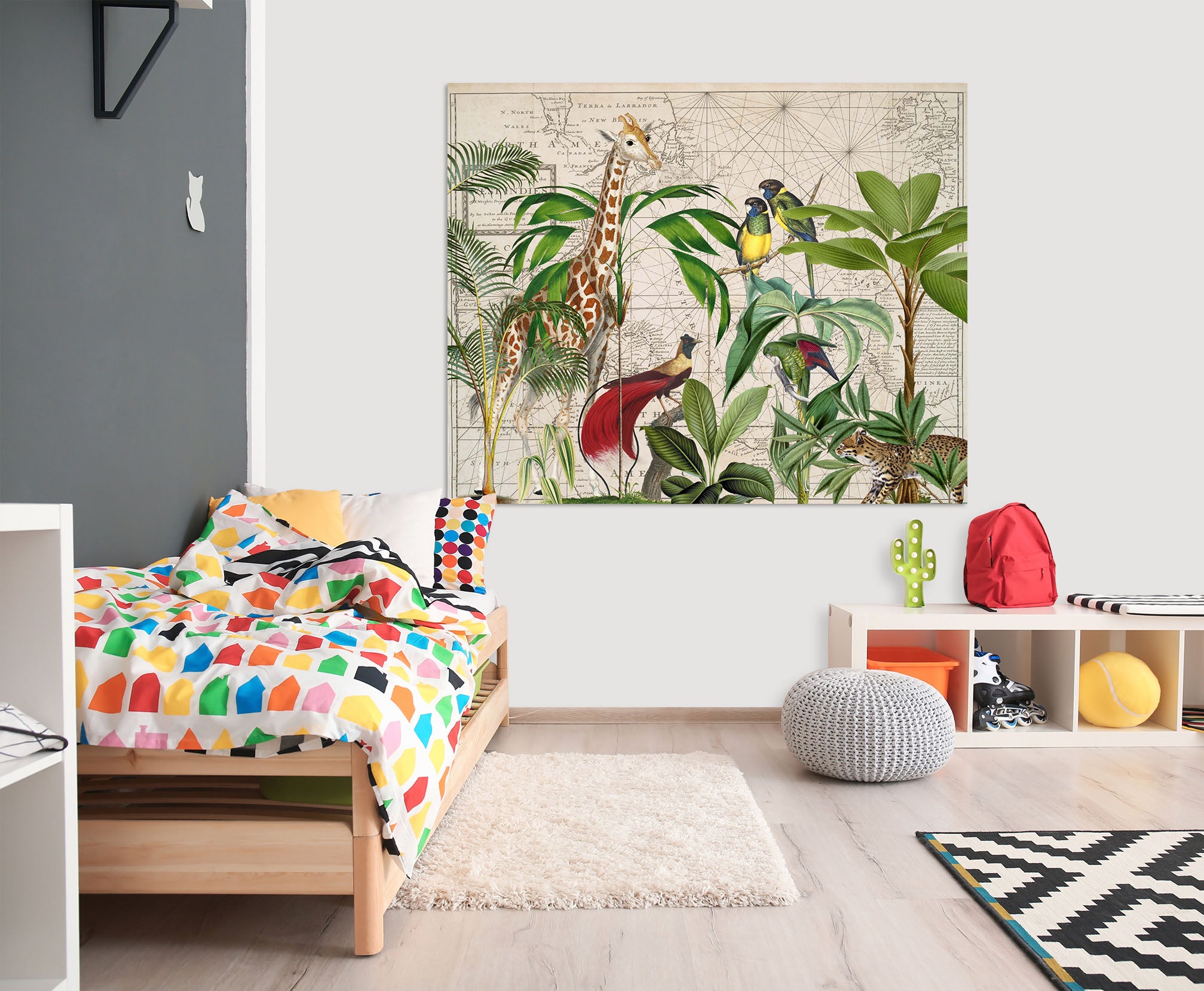 3D Palm Tree Map 046 Andrea haase Wall Sticker