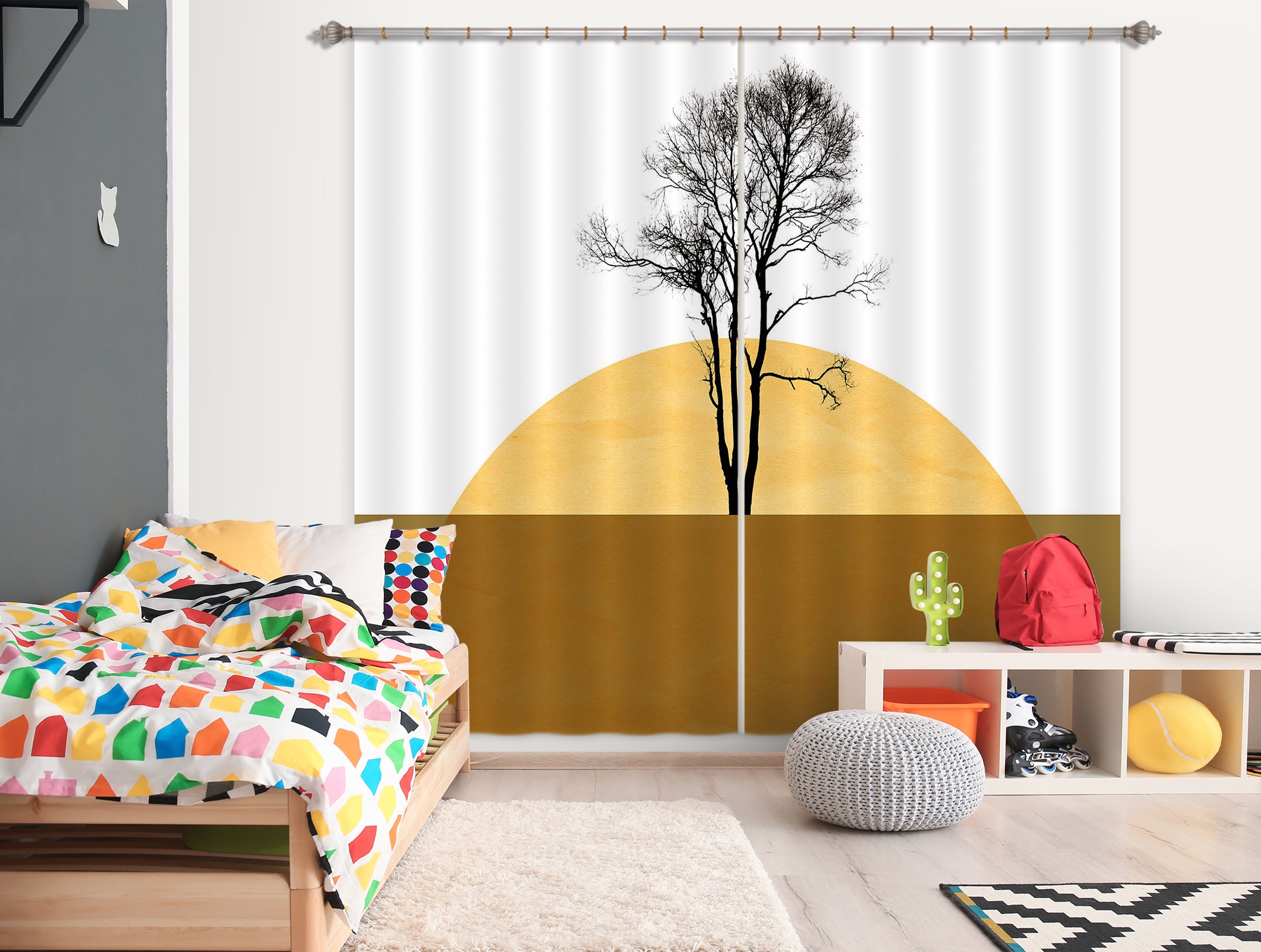 3D Golden Sea 045 Boris Draschoff Curtain Curtains Drapes