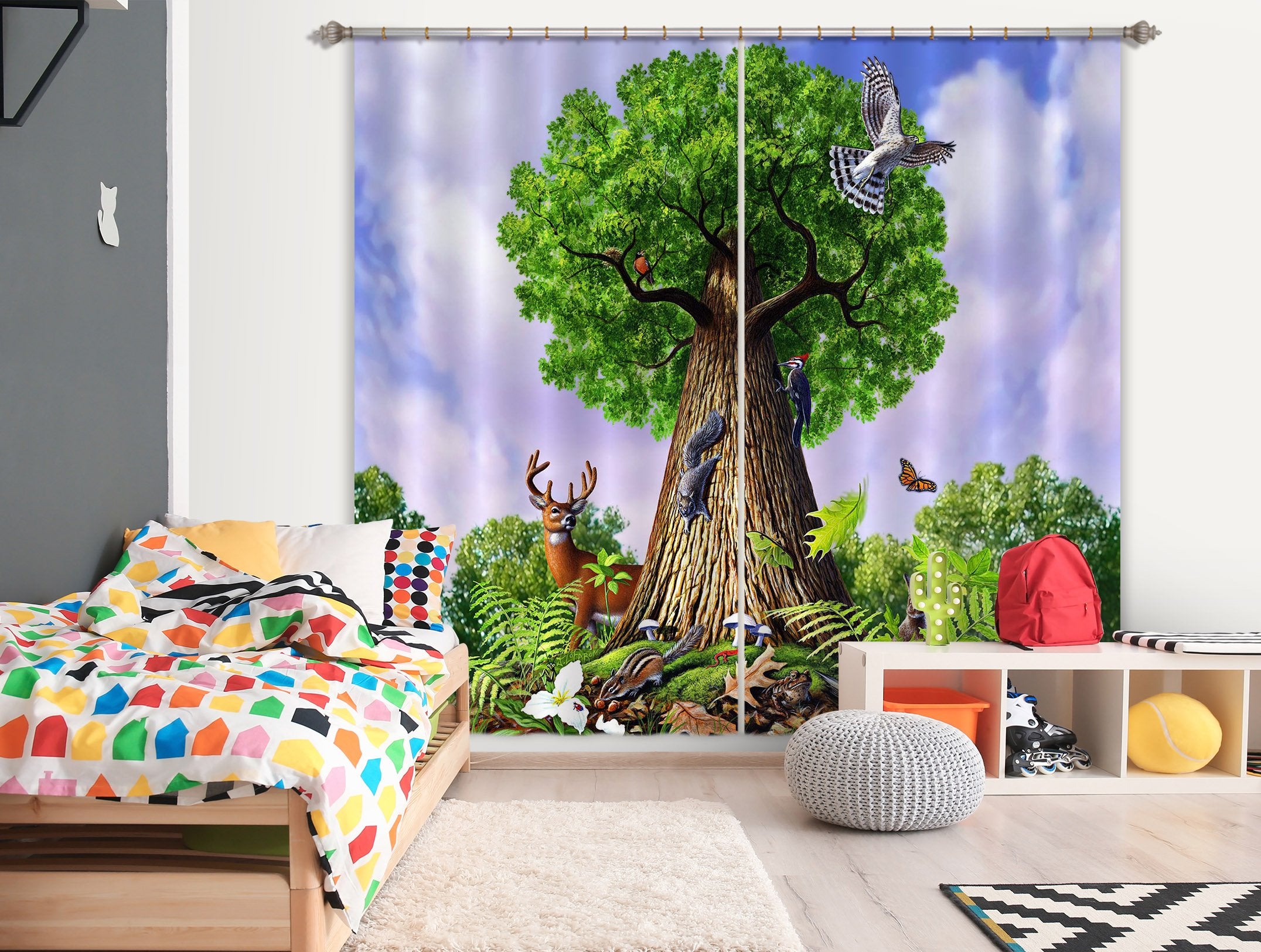 3D Big Tree 076 Jerry LoFaro Curtain Curtains Drapes Wallpaper AJ Wallpaper