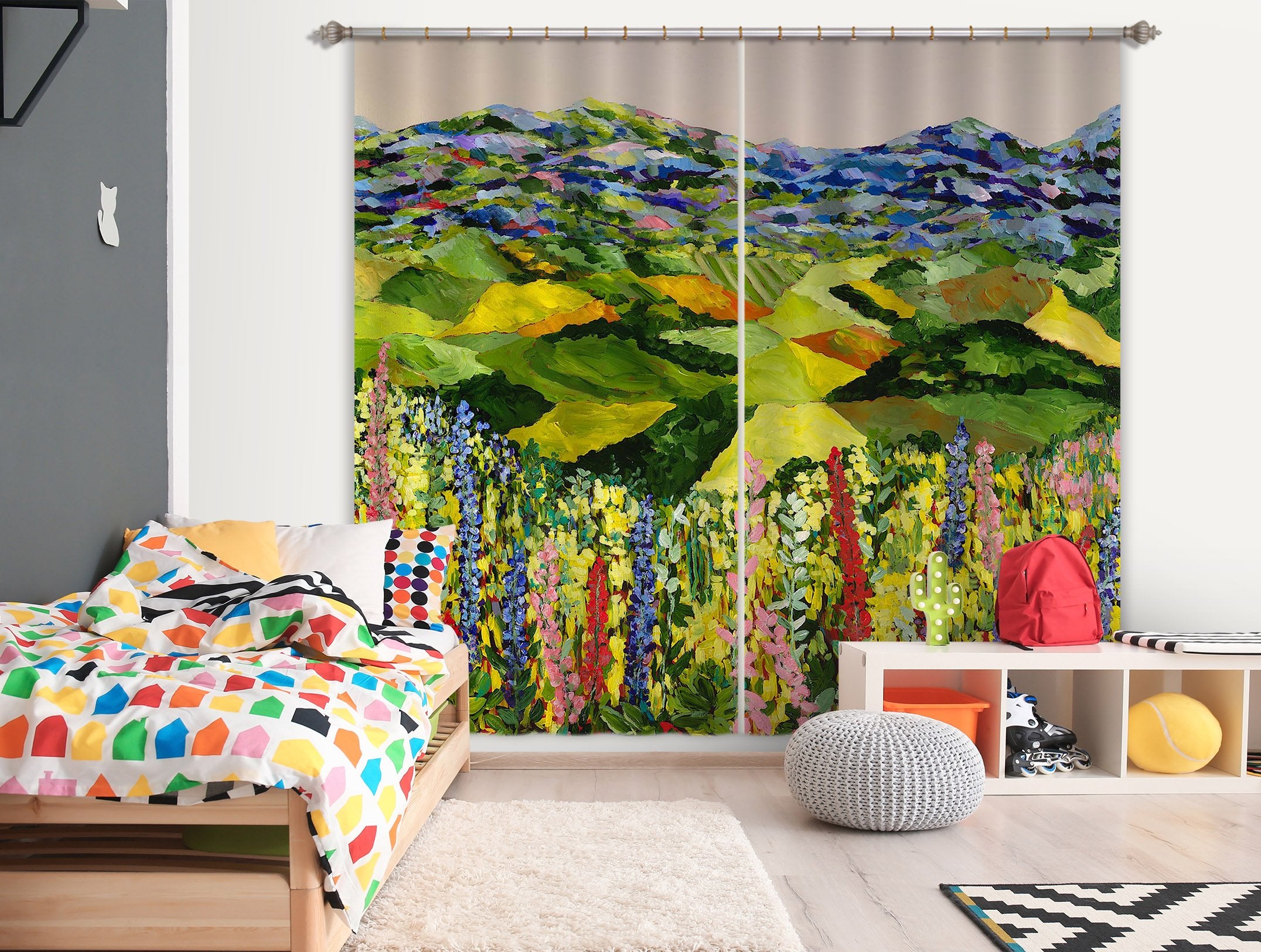 3D Beautiful Field 142 Allan P. Friedlander Curtain Curtains Drapes Wallpaper AJ Wallpaper