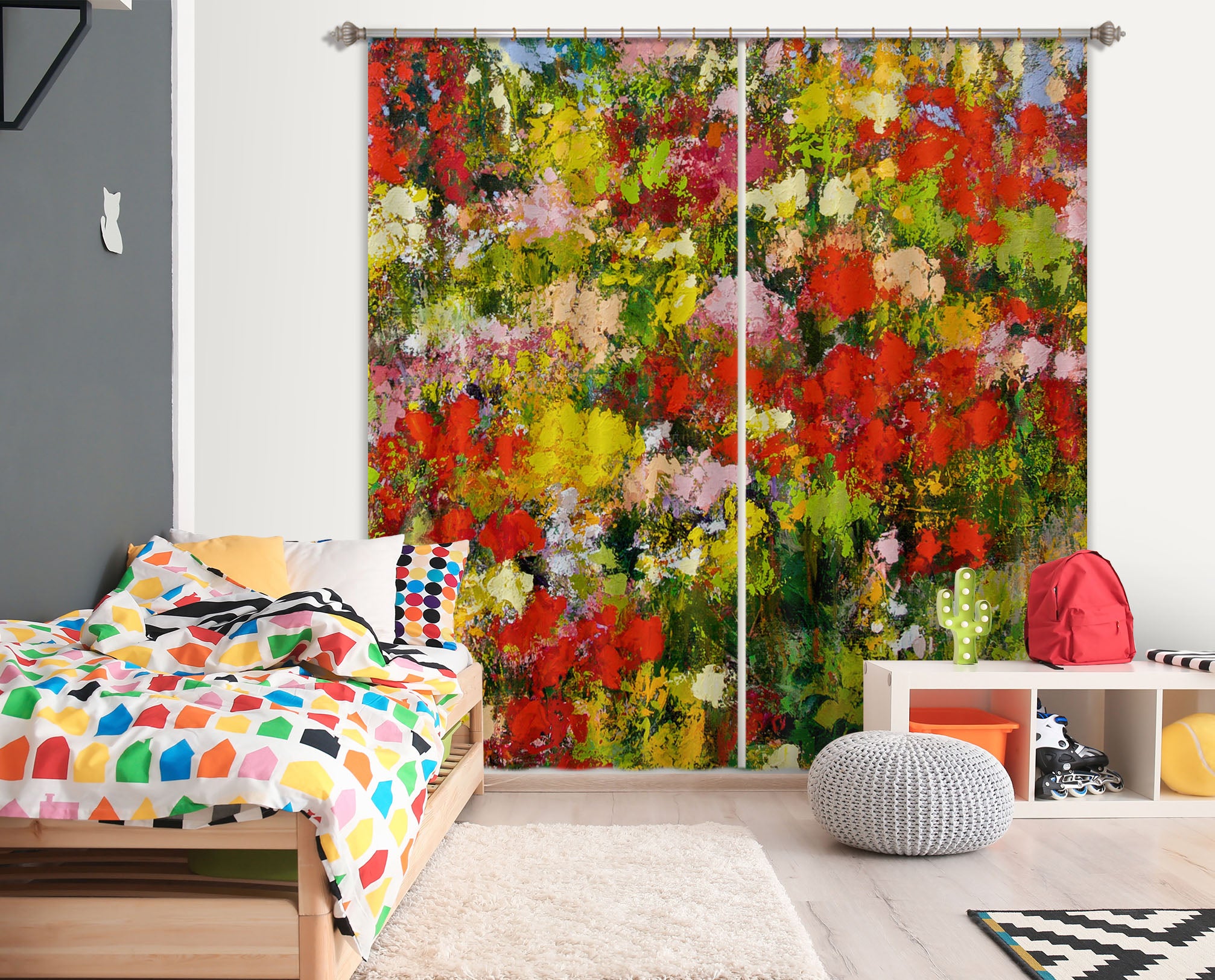 3D Summer Garden 102 Allan P. Friedlander Curtain Curtains Drapes