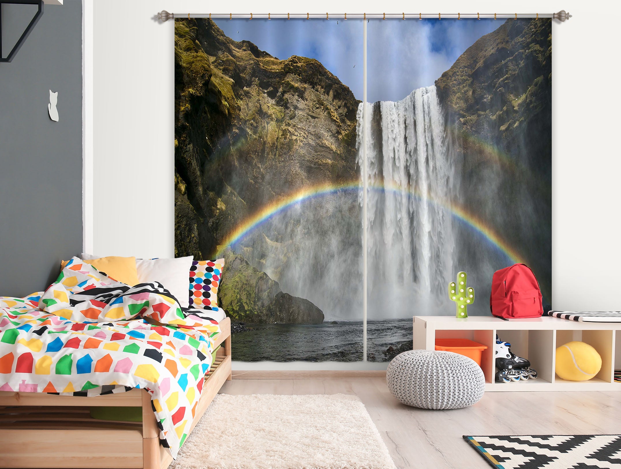 3D Valley Waterfall 157 Marco Carmassi Curtain Curtains Drapes