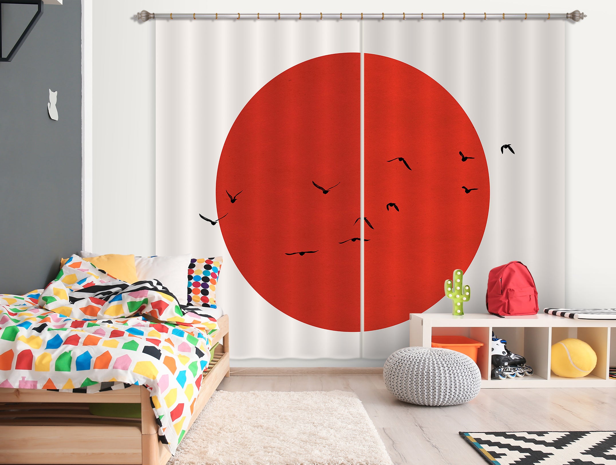 3D Winter Gloom 067 Boris Draschoff Curtain Curtains Drapes