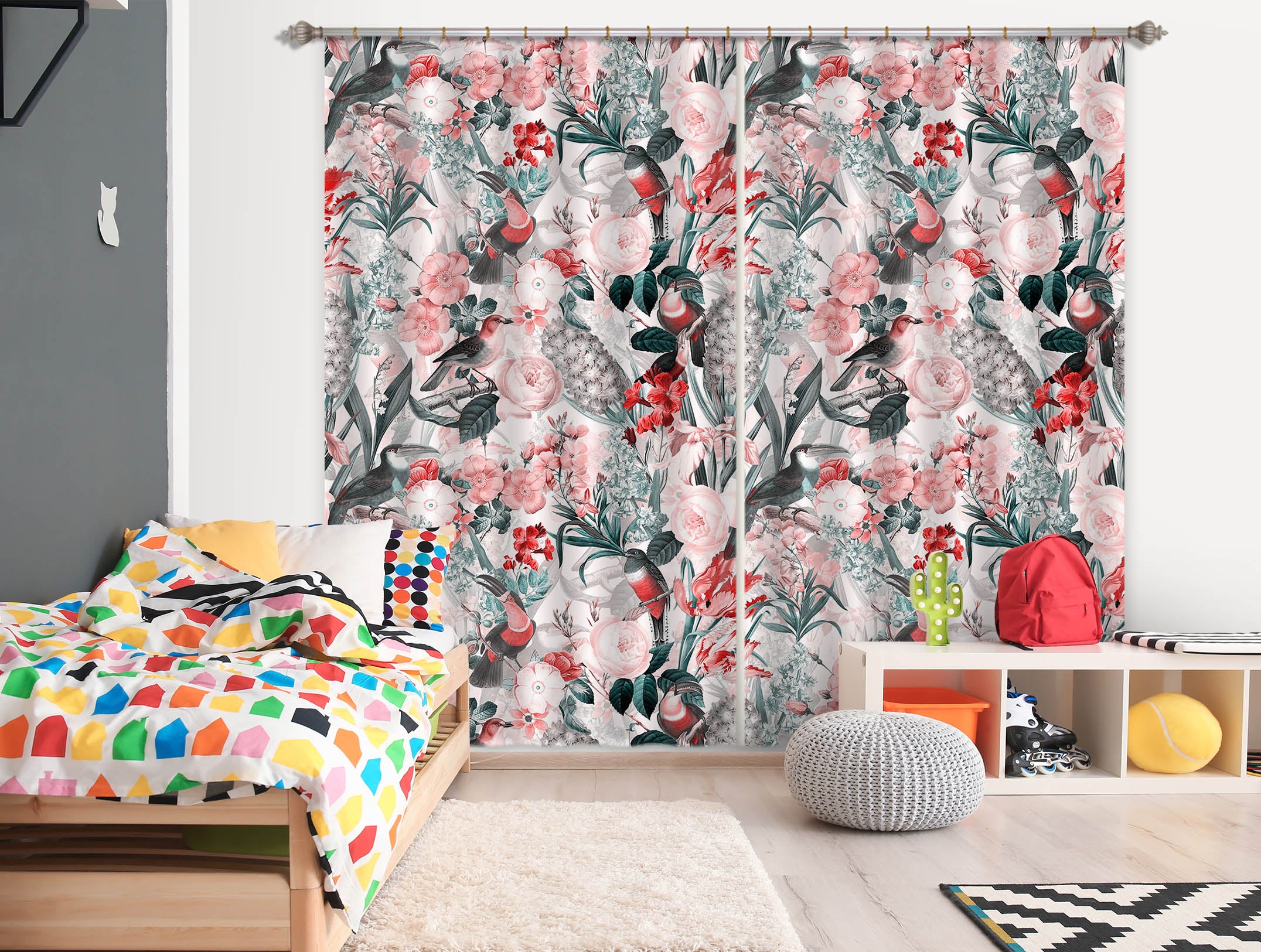 3D Painted Garden 180 Uta Naumann Curtain Curtains Drapes