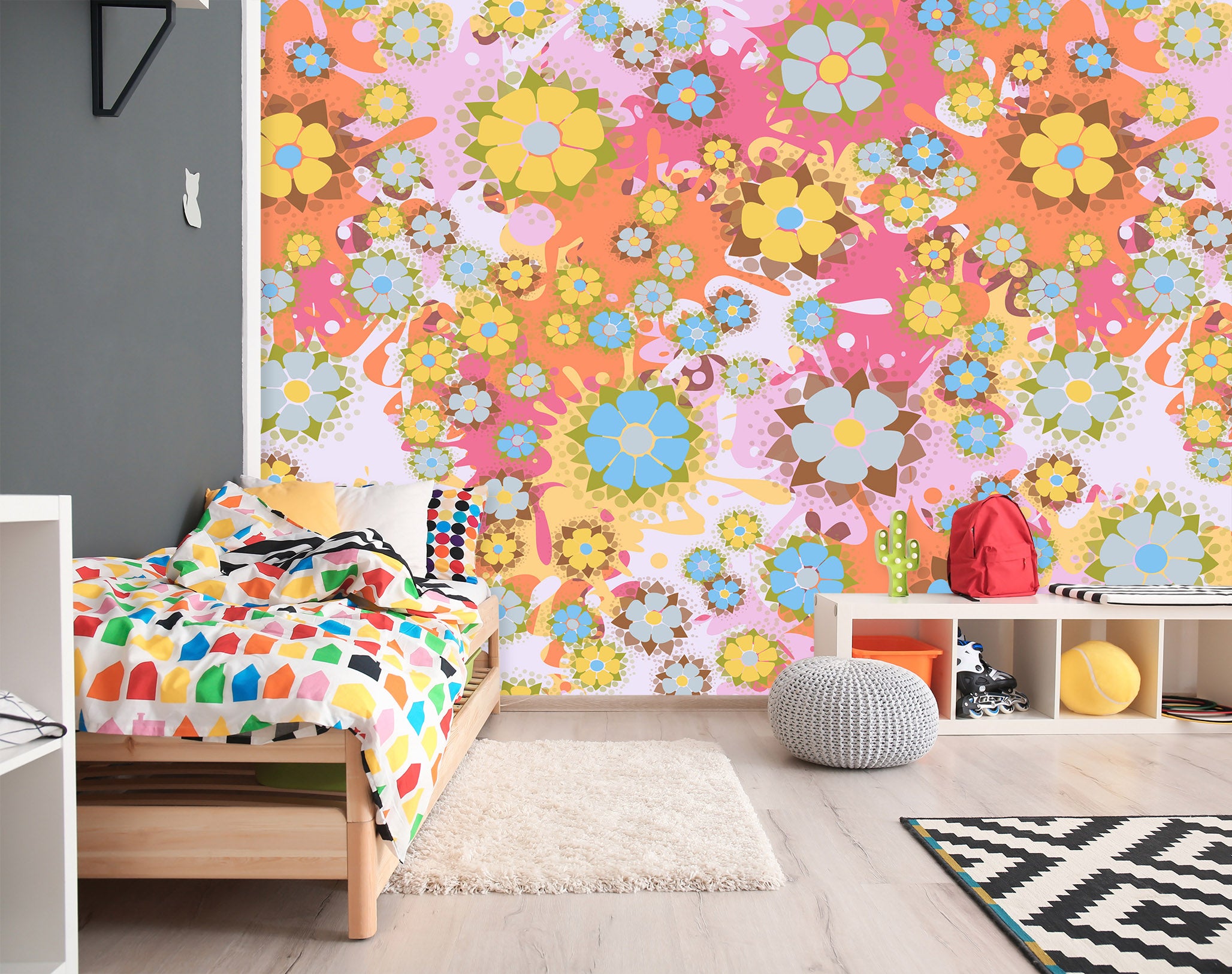 3D Flower Pattern 57227 Wall Murals