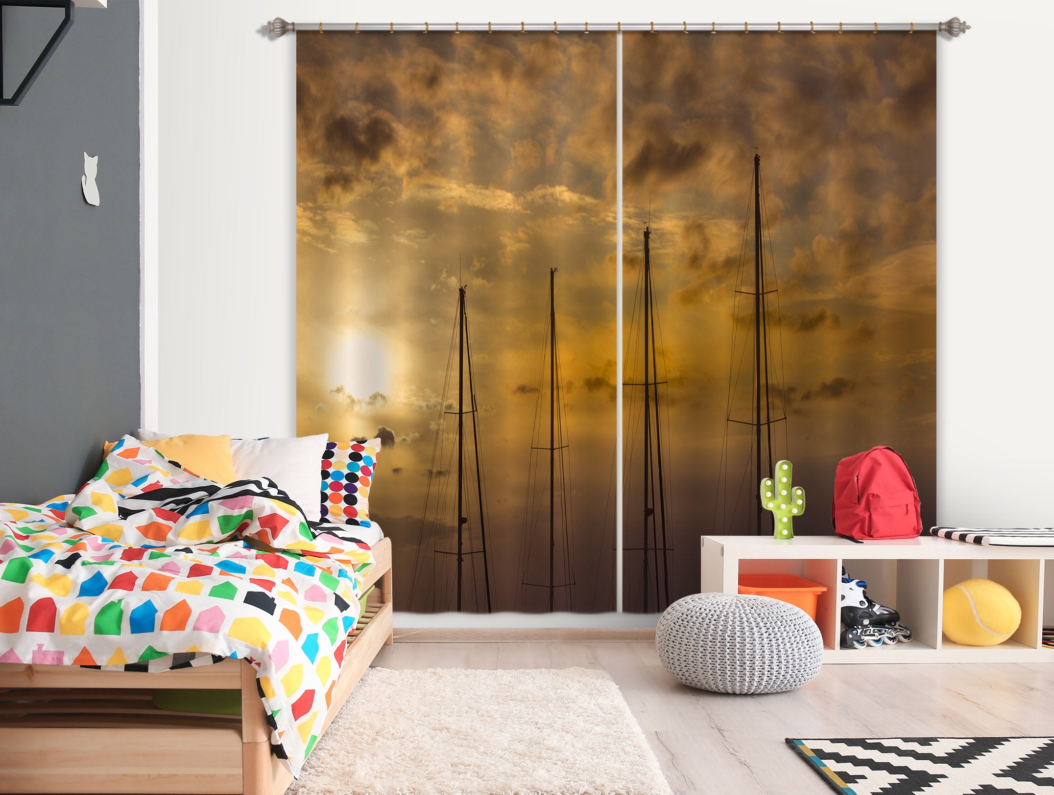 3D Four Trees 148 Marco Carmassi Curtain Curtains Drapes