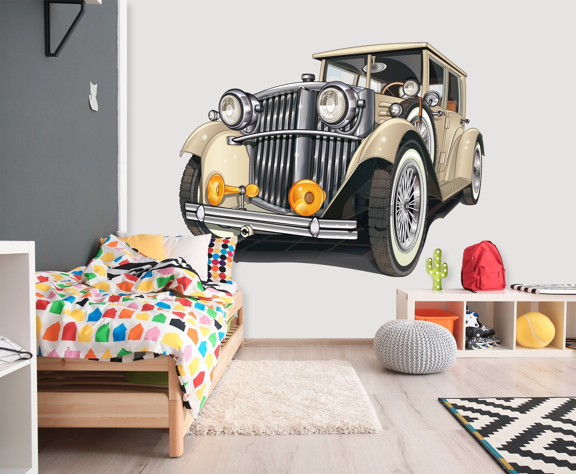 3D Vintage Classic Car 0022 Vehicles Wallpaper AJ Wallpaper