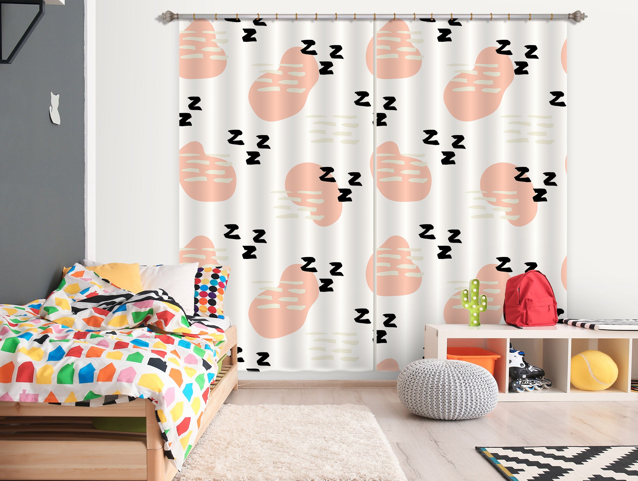 3D Pink Dot Pattern 111122 Kashmira Jayaprakash Curtain Curtains Drapes