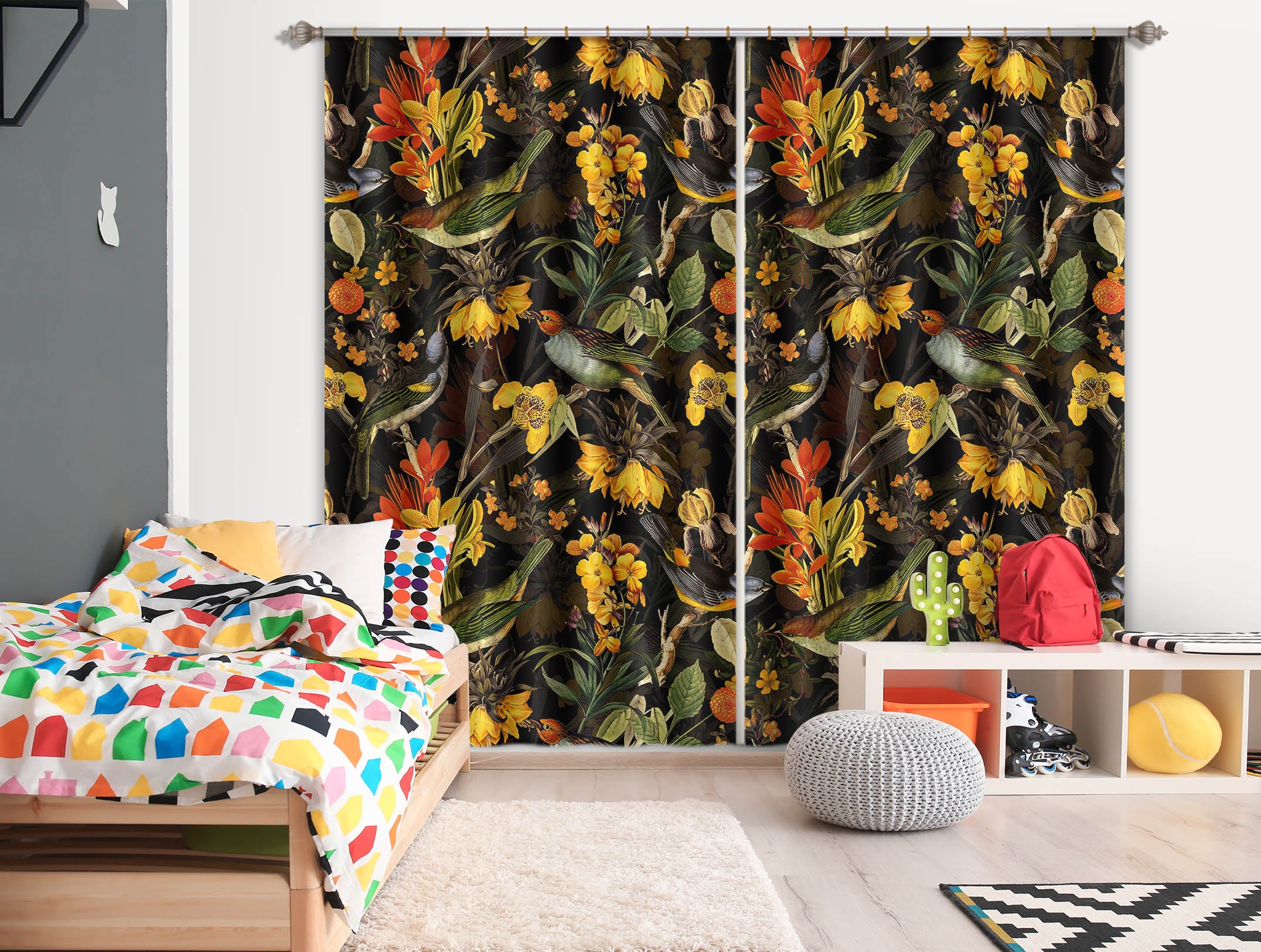 3D Beautiful Flowers 118 Uta Naumann Curtain Curtains Drapes