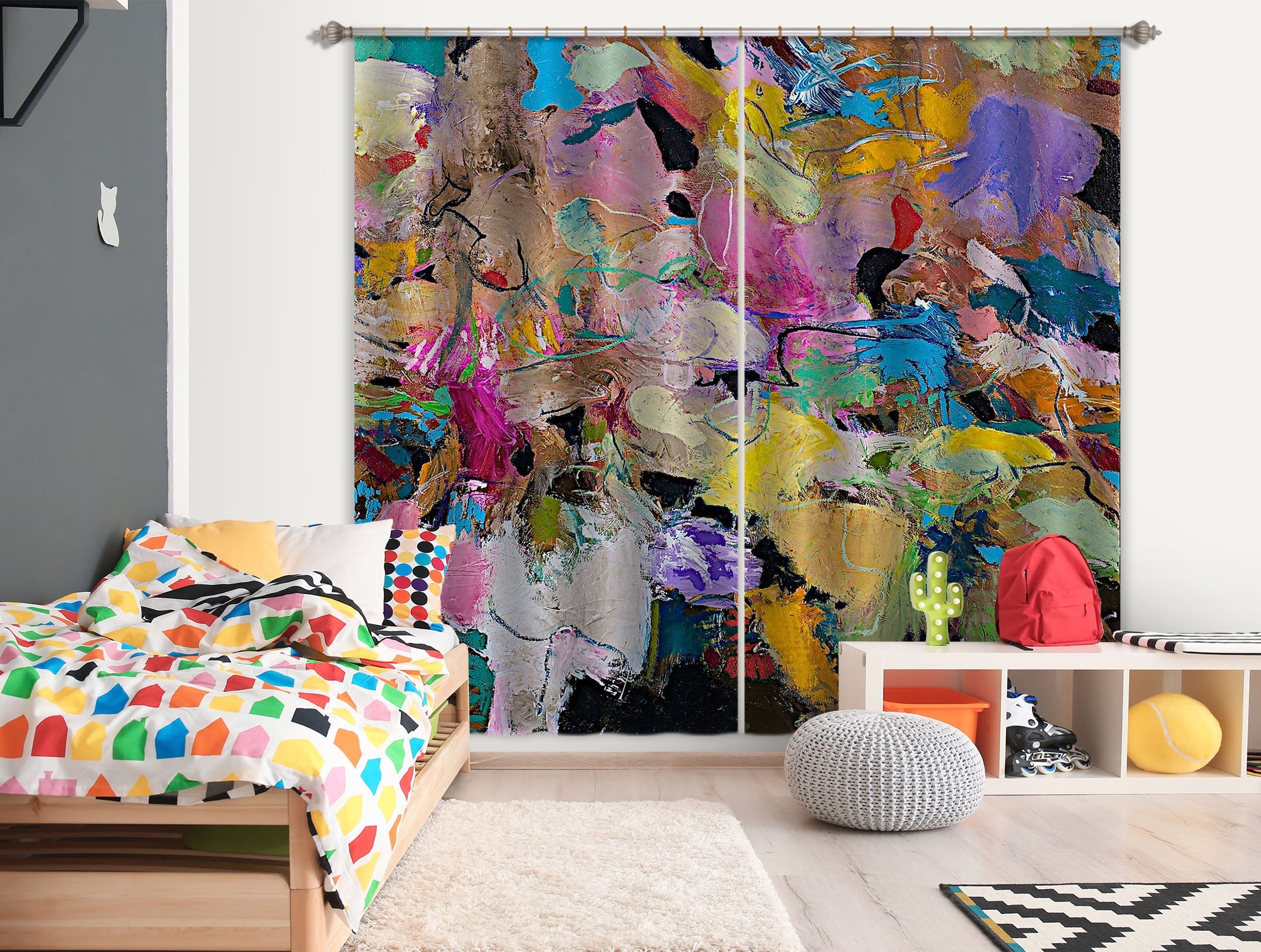3D Abstract Art 173 Allan P. Friedlander Curtain Curtains Drapes Wallpaper AJ Wallpaper