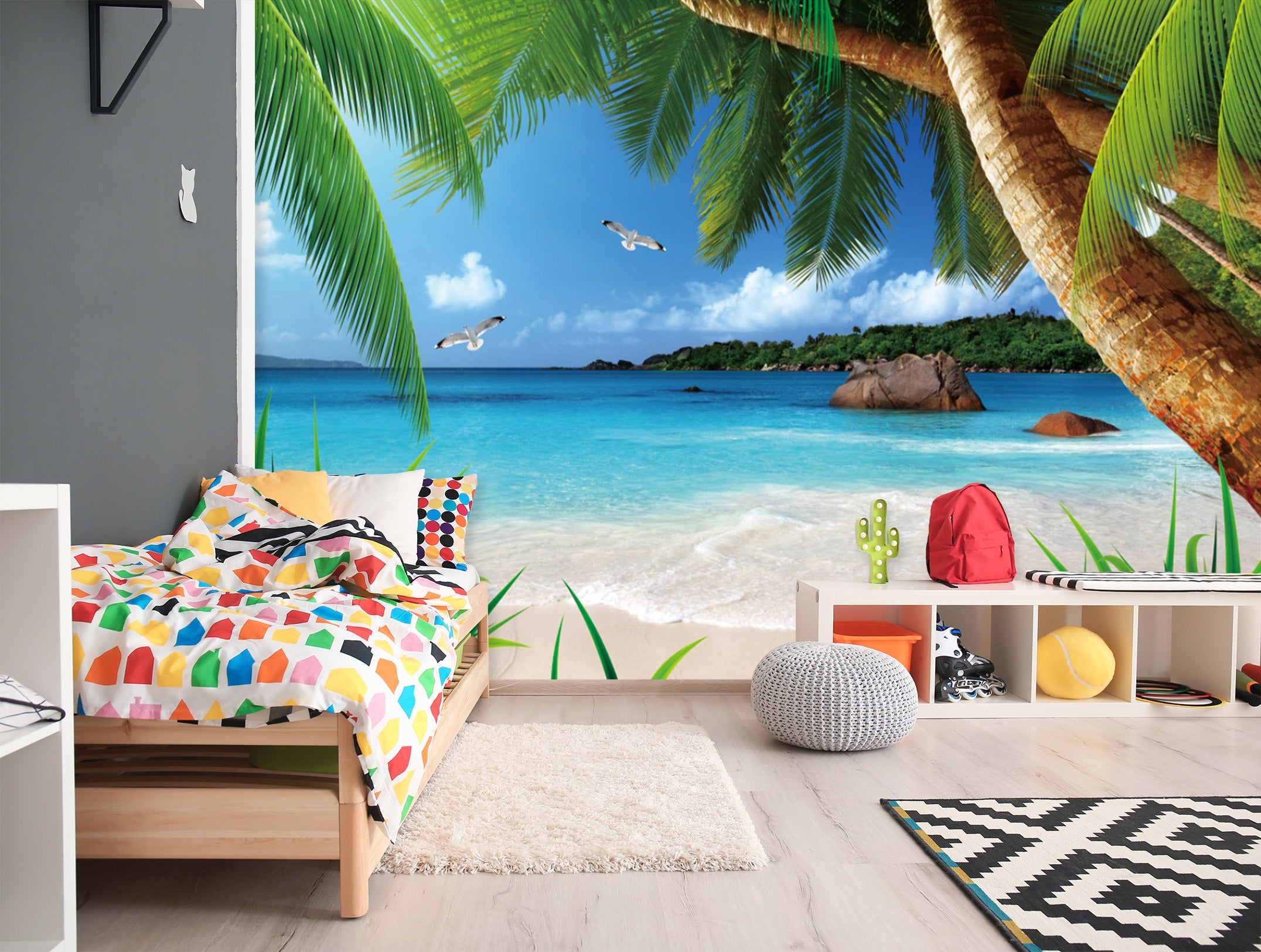 3D Coconut Palm Tree 1616 Wall Murals