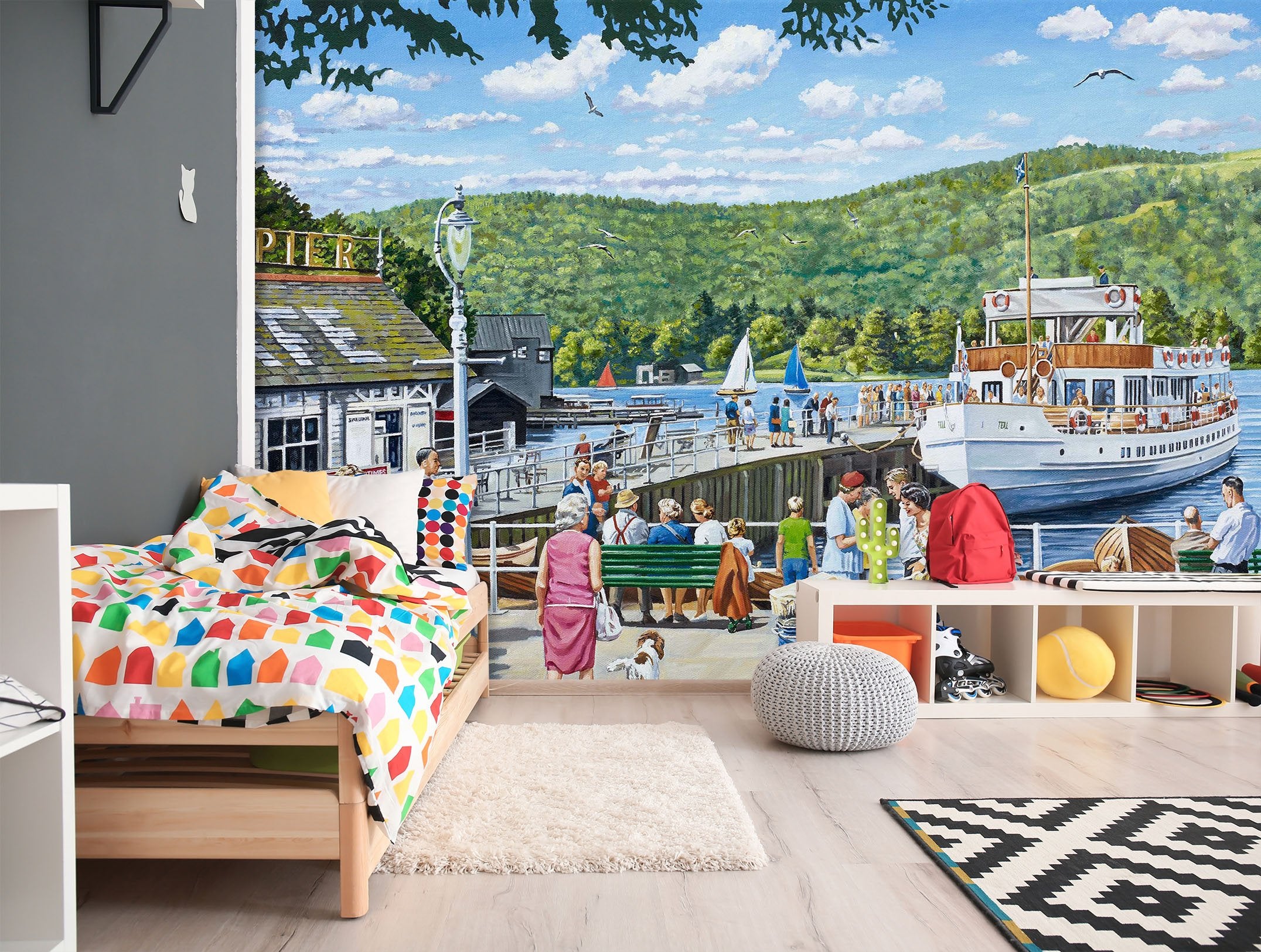 3D Beautiful Town 1009 Trevor Mitchell Wall Mural Wall Murals Wallpaper AJ Wallpaper 2