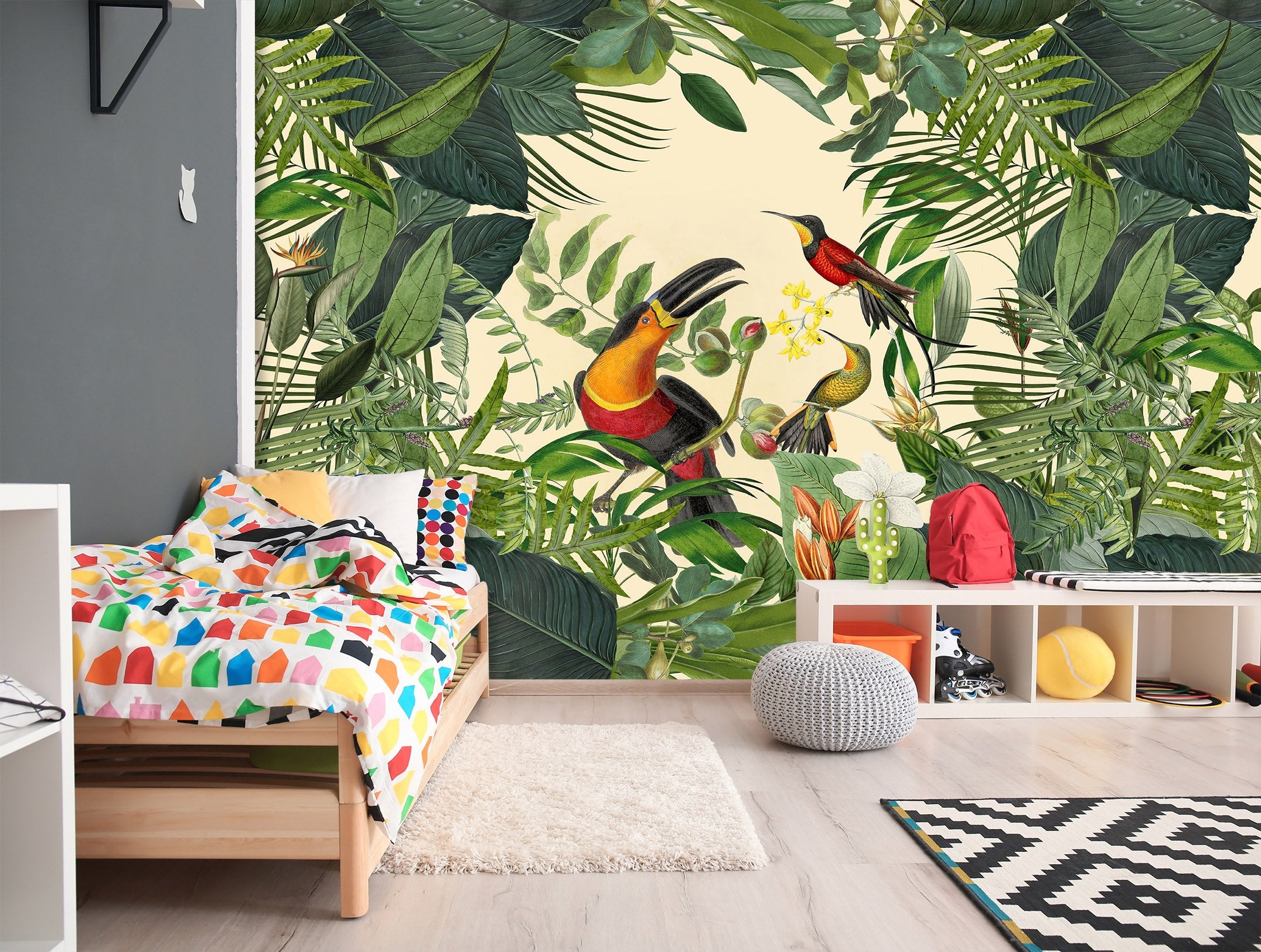 3D Bird Feeding 1403 Andrea haase Wall Mural Wall Murals Wallpaper AJ Wallpaper 2