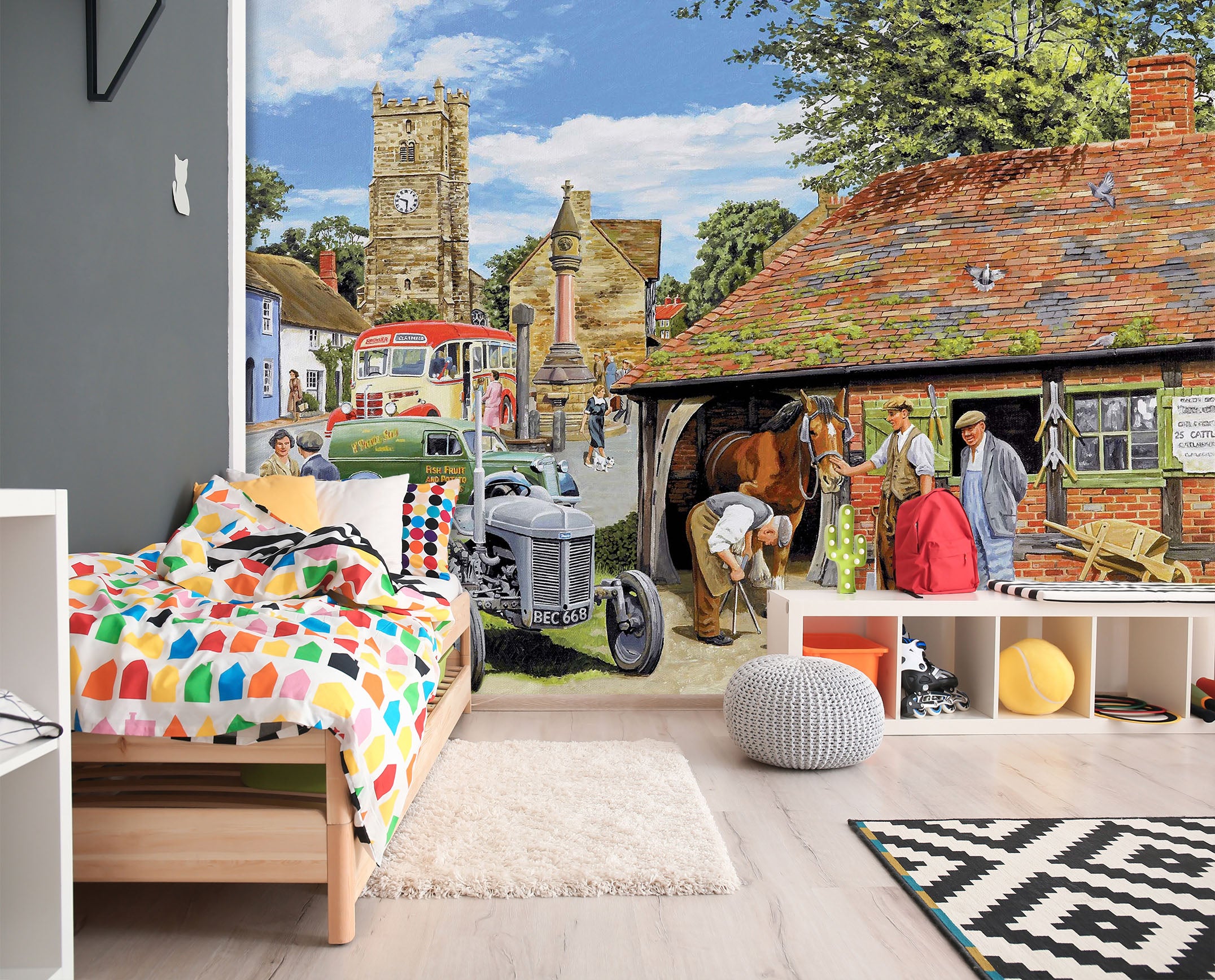 3D Old Friends 1041 Trevor Mitchell Wall Mural Wall Murals