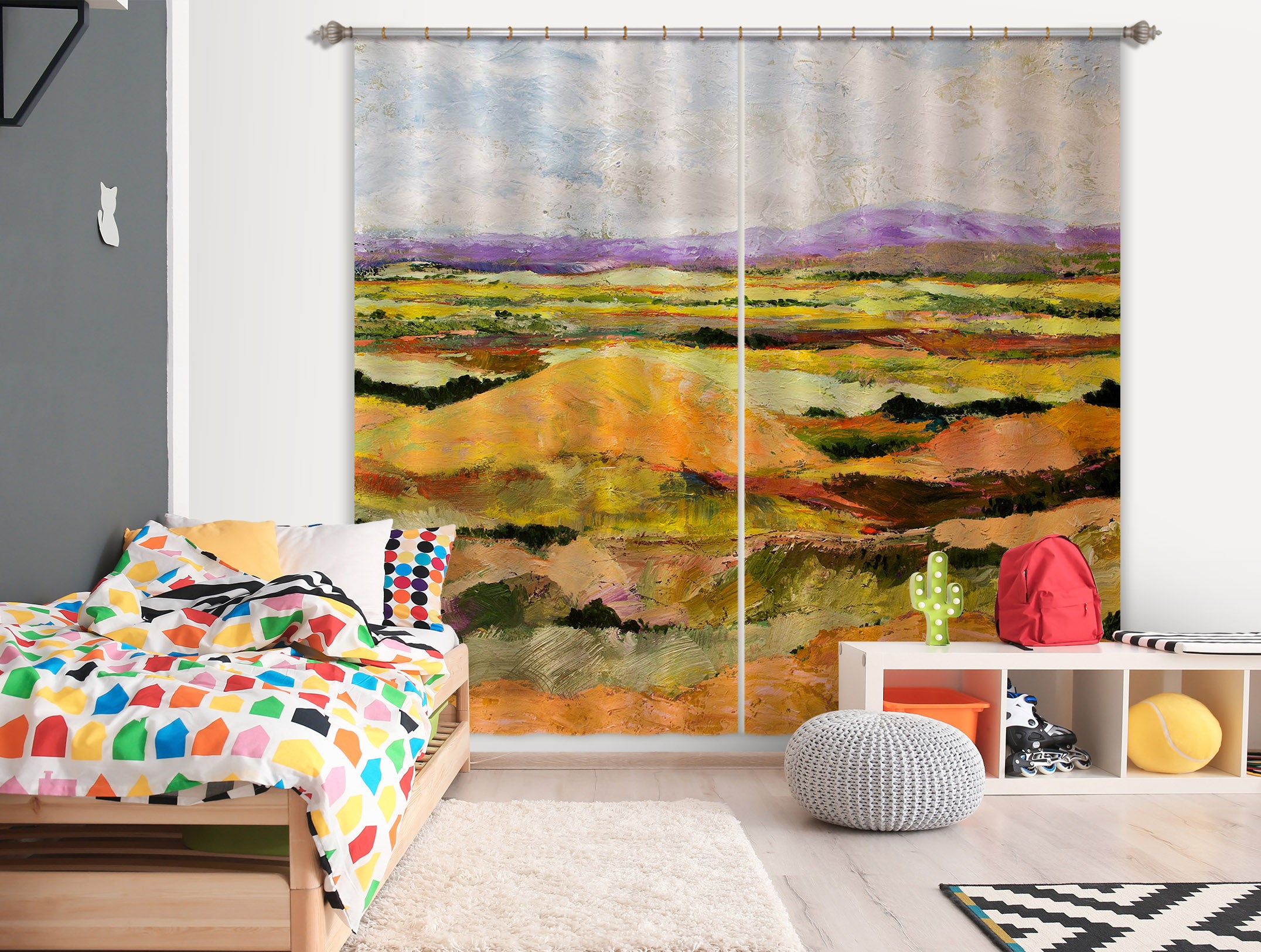 3D Short Hill 180 Allan P. Friedlander Curtain Curtains Drapes