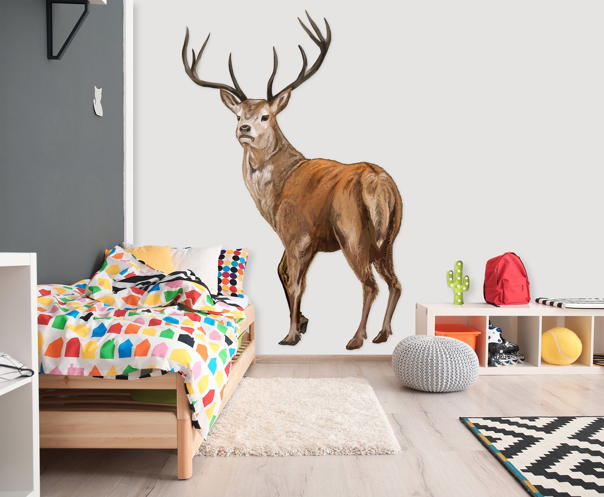 3D Sika Deer Horn 183 Animals Wall Stickers Wallpaper AJ Wallpaper