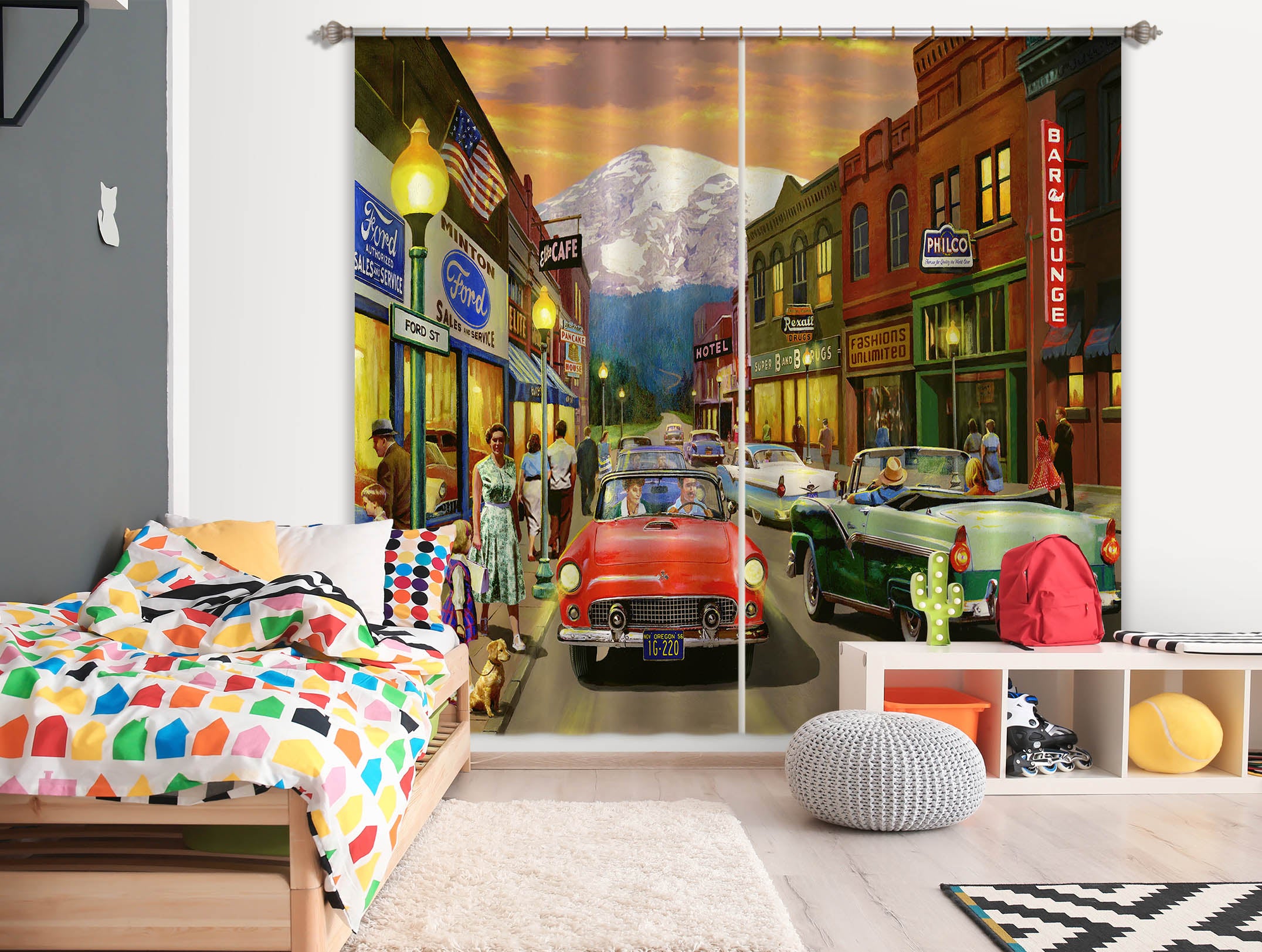 3D House Street 157 Kevin Walsh Curtain Curtains Drapes