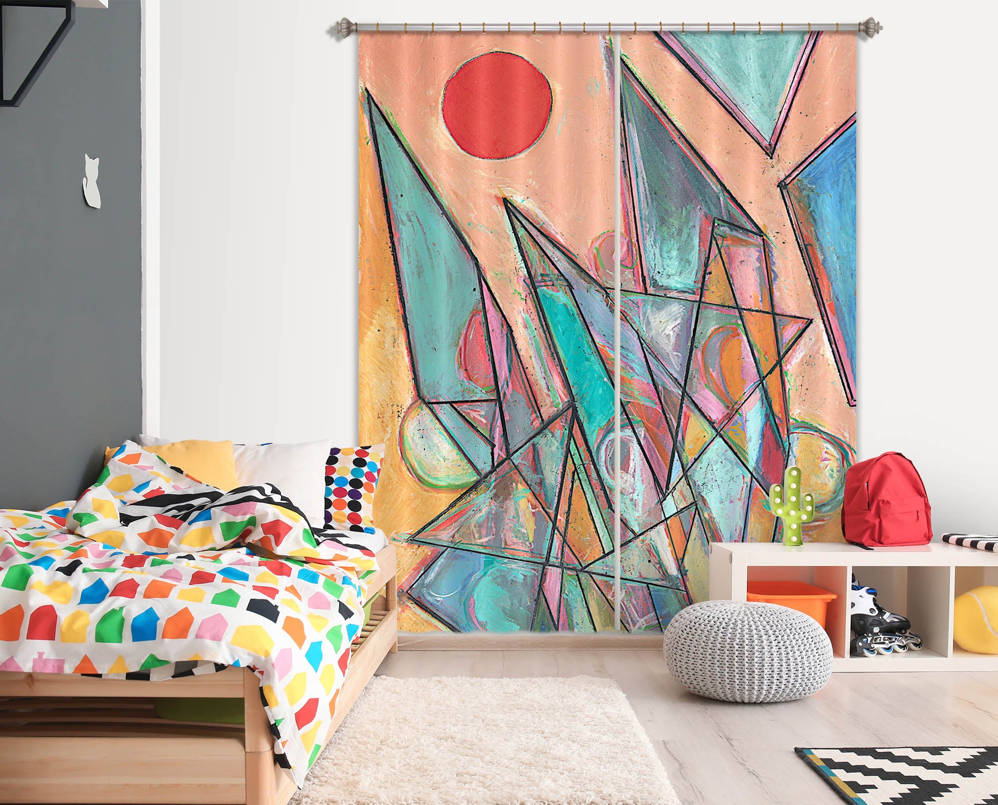 3D Color Painting 115 Allan P. Friedlander Curtain Curtains Drapes