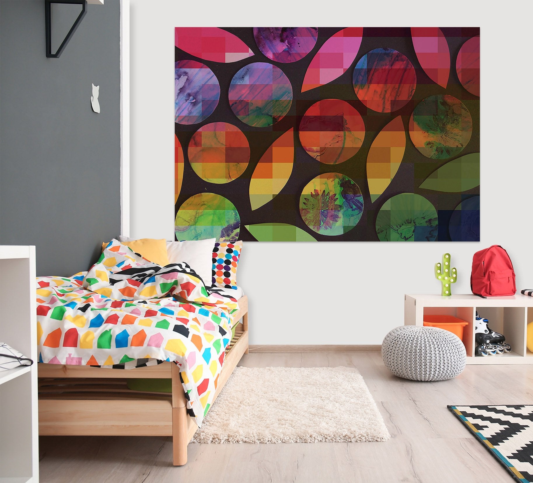 3D Beautiful Geometric Pattern 017 Shandra Smith Wall Sticker Wallpaper AJ Wallpaper 2