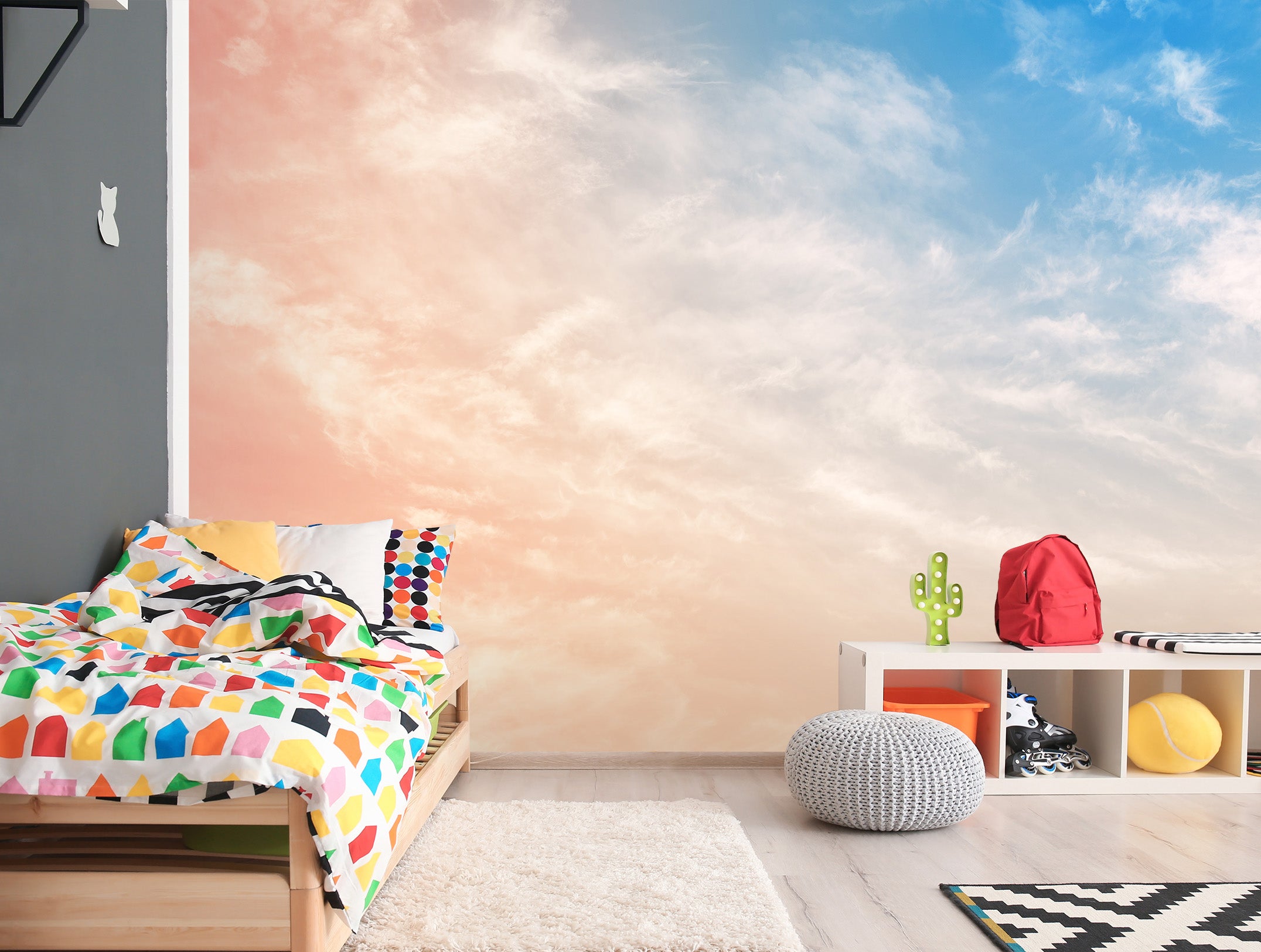 3D Blue Sky White Clouds 33 Wall Murals